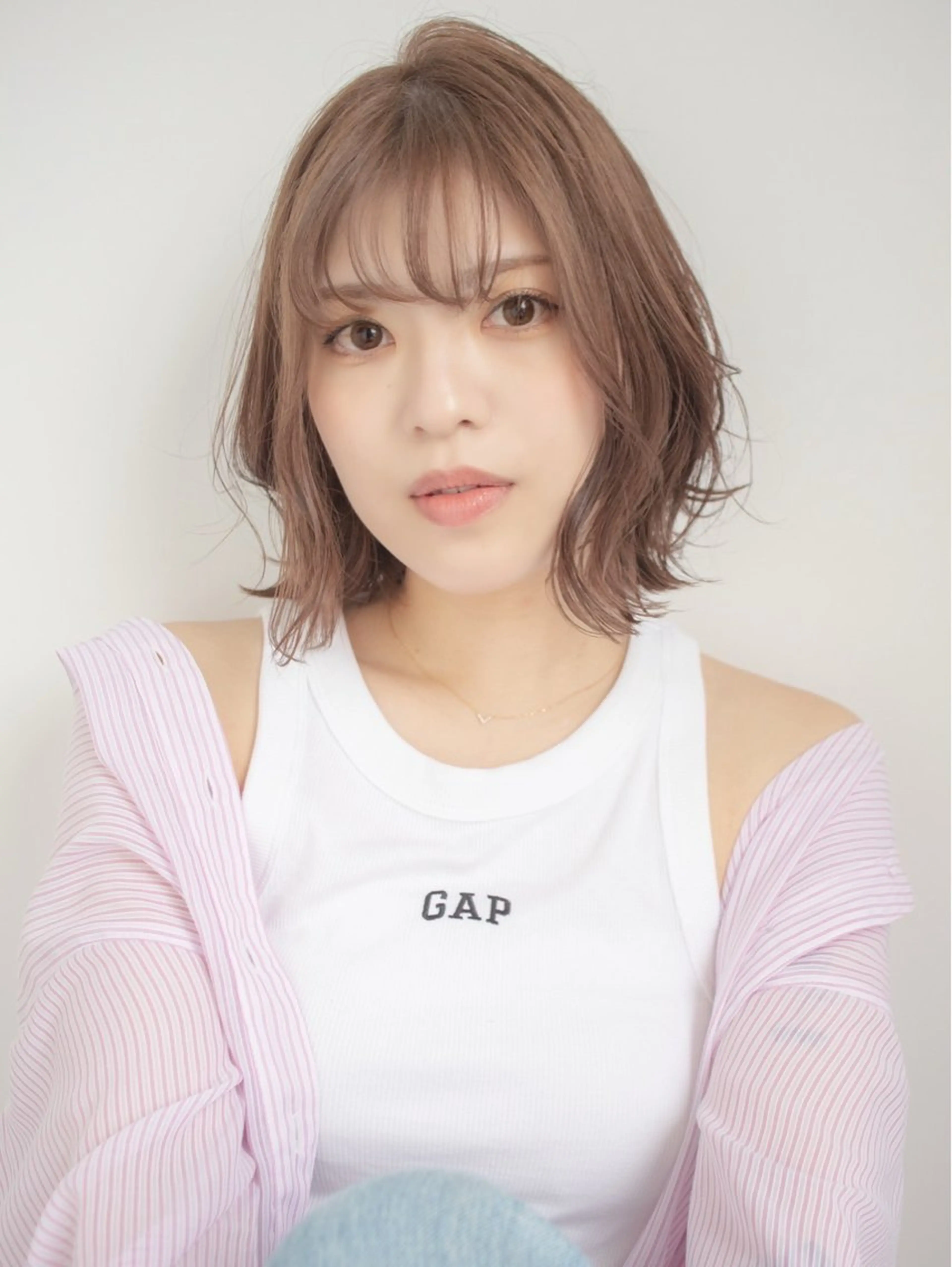 ショート カラー 切りっぱなしボブ ベージュカラー ヘーゼル ボブ カット ヘアカラー トリートメント レイヤー/大人メンズ パーマ🌀 平島拓也のヘアスタイル