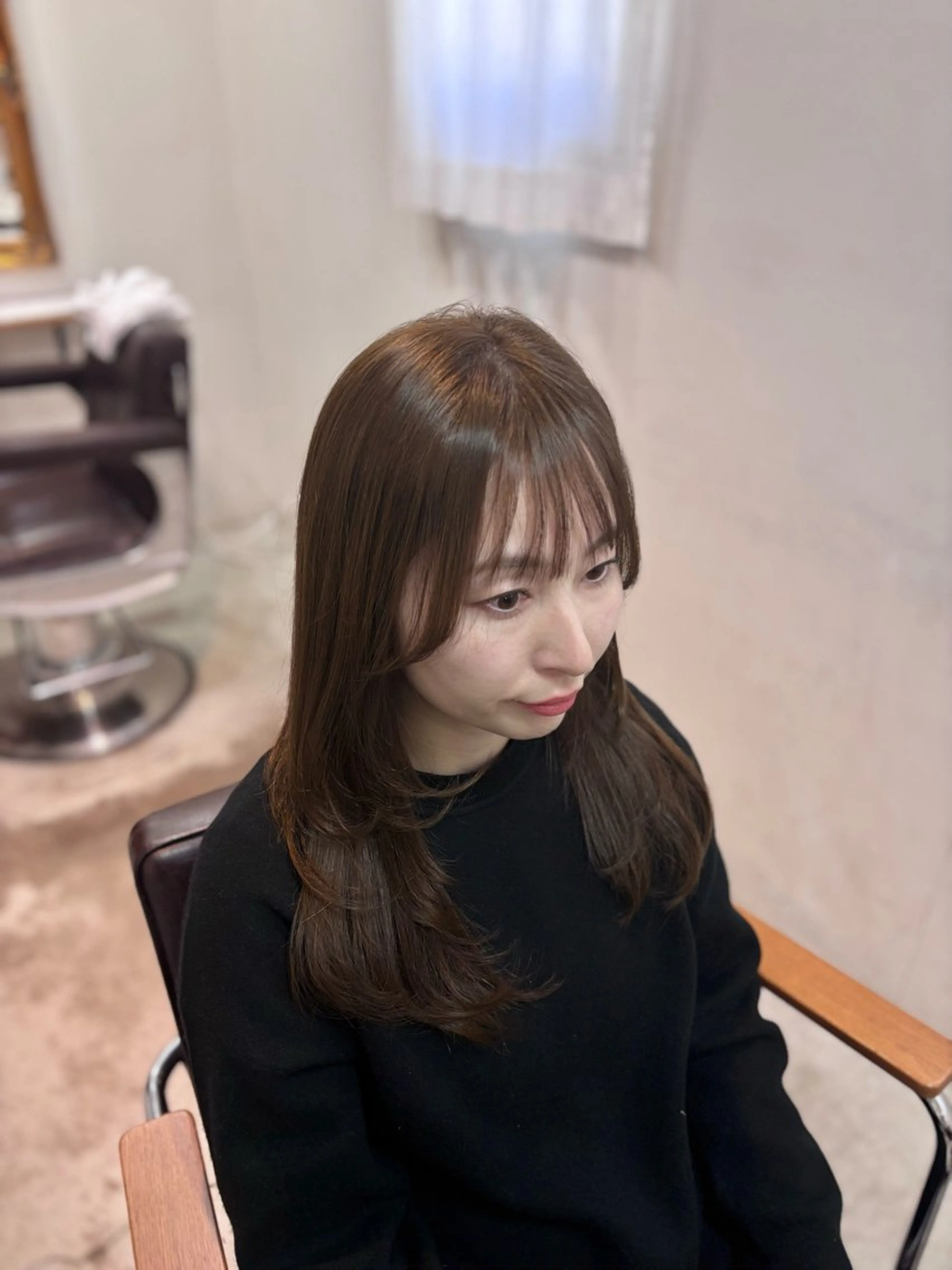 ミディアム レイヤーカット カット ヘアカラー rink / 髪質改善✖️レイヤーのヘアスタイル