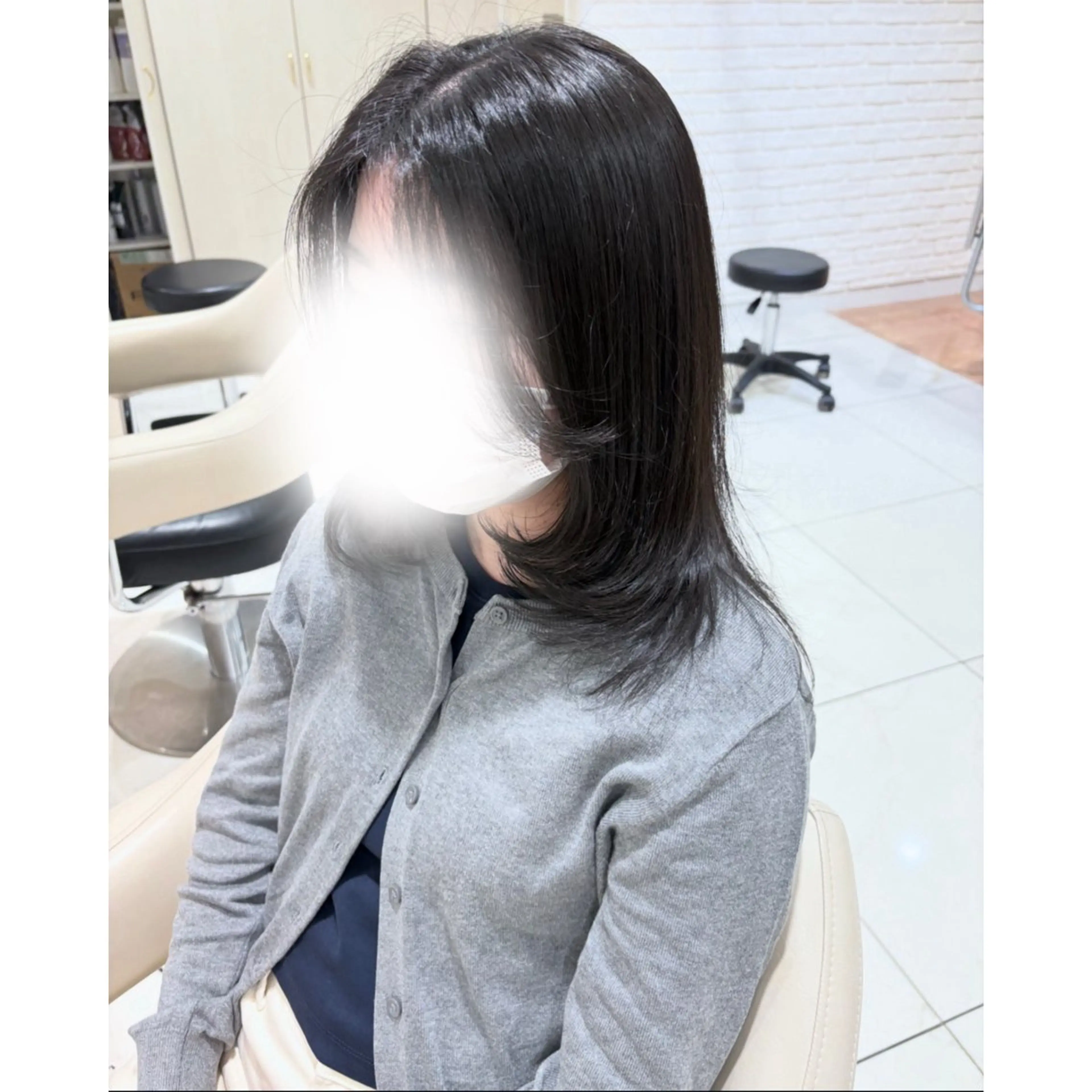 セミロング カラー ヘアアレンジ 韓国ヘア 🎀中川綾乃🎀のヘアスタイル