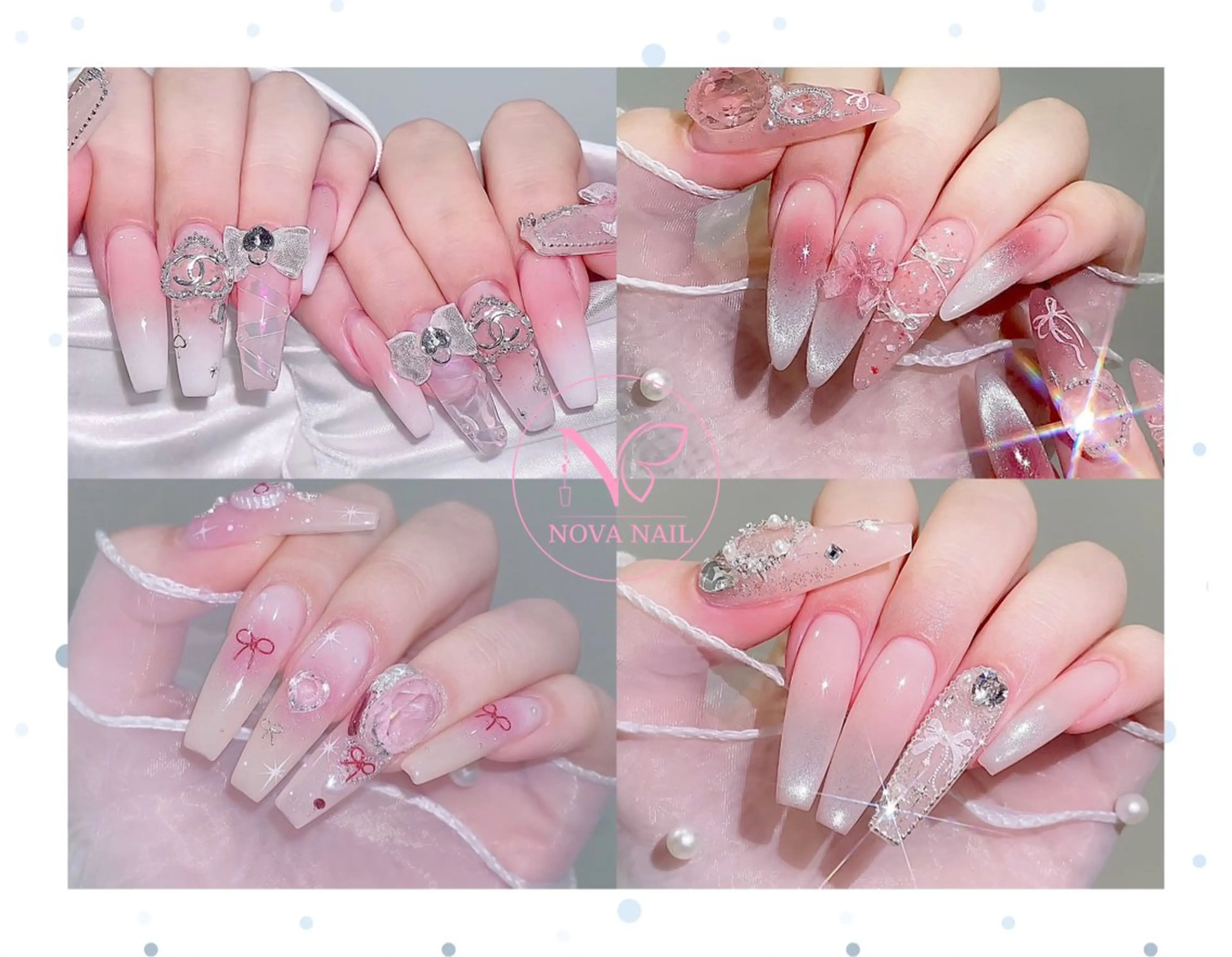 ネイル 長さ出し フットネイル フレンチネイル ジェルネイル ガラスフレンチ ハンドネイル ハンドケア Nova Nail Salonのネイルデザイン