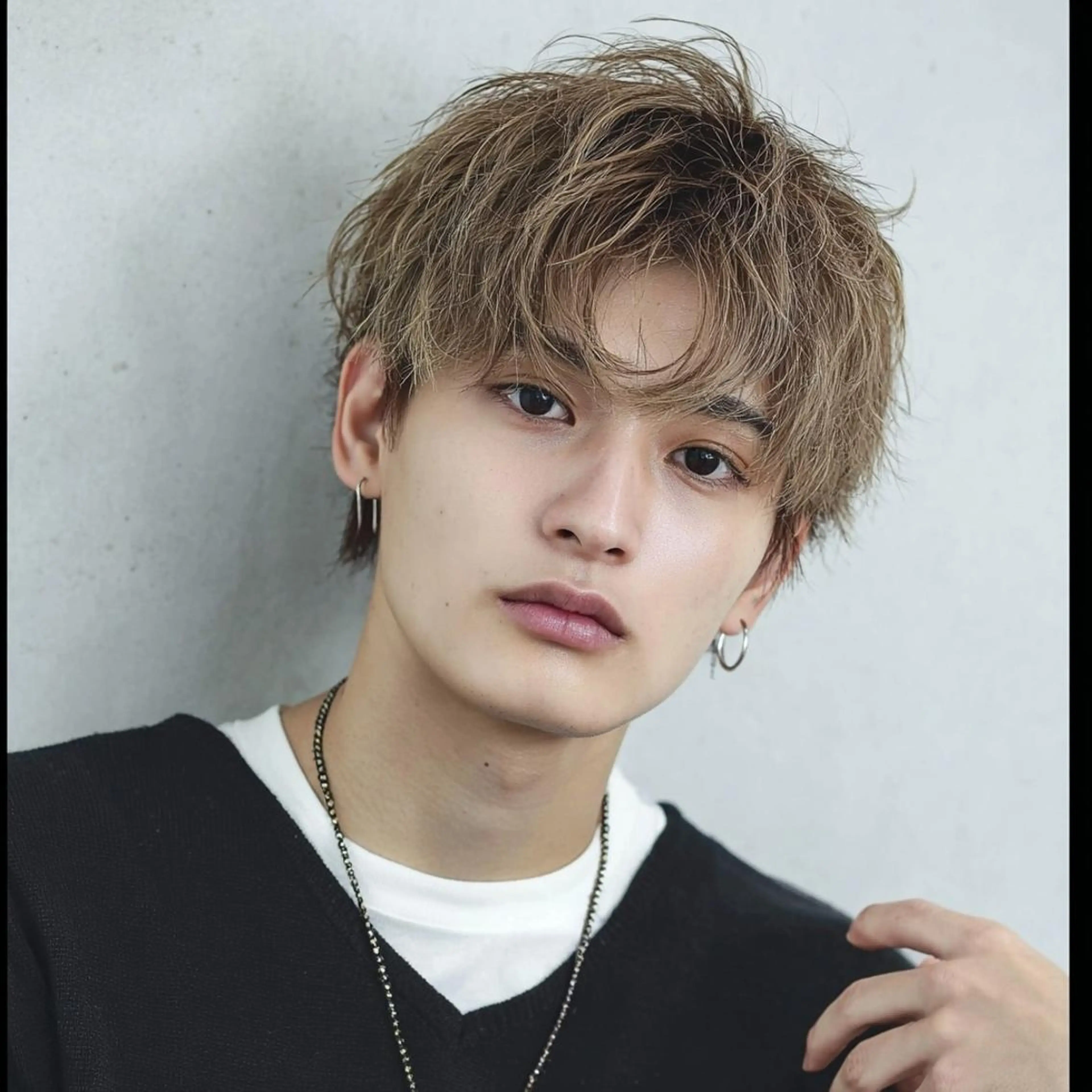 メンズ ブリーチなし透明感 カラー✨横山 佳希のヘアスタイル