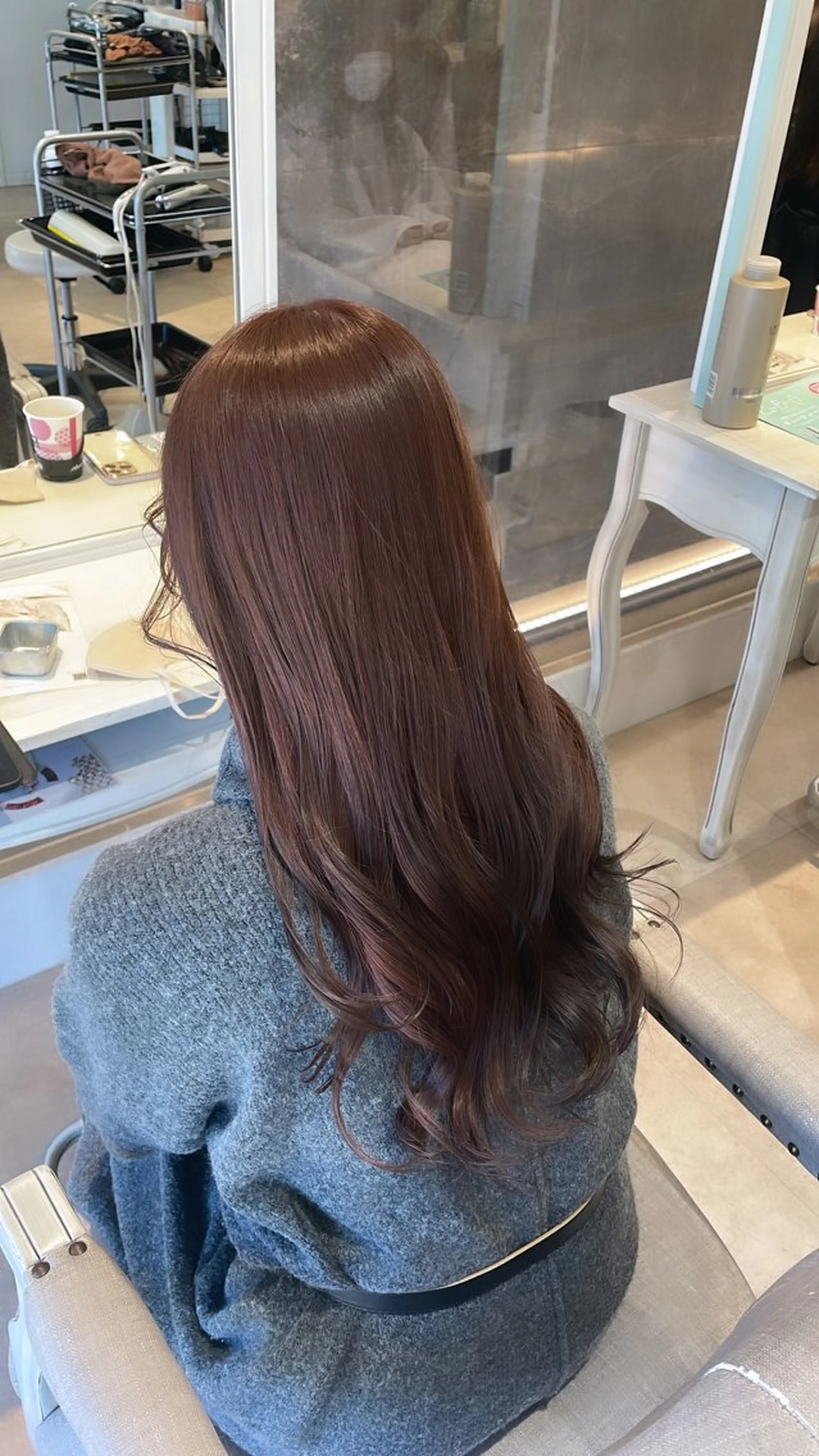 セミロング カラー ベージュカラー ブリーチ 透明感カラー ダブルカラー モカベージュ CreBiA🎀 ayaのマツエク・マツパデザイン