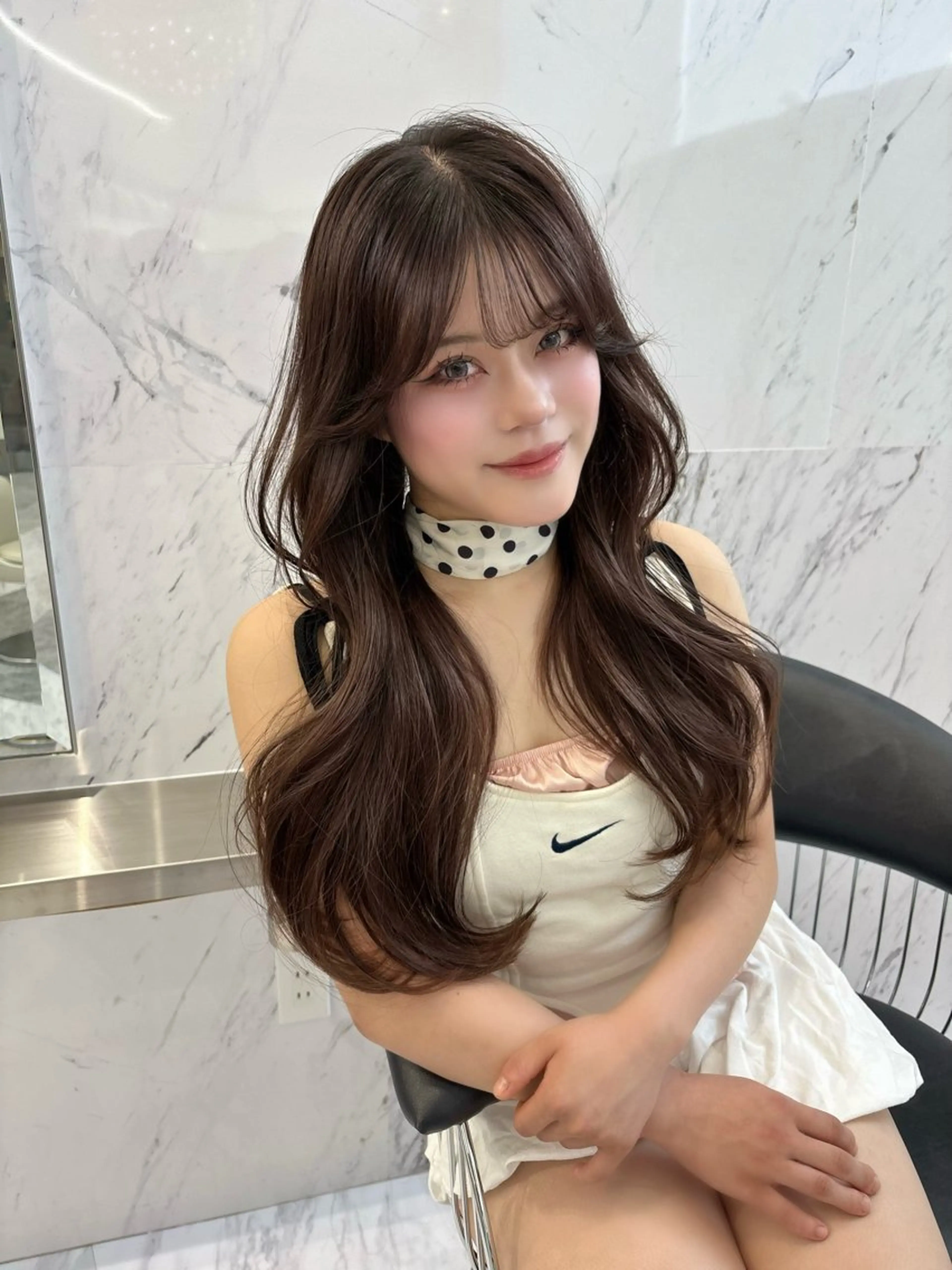 ロング カラー カット ヘアカラー ParveMix 🪽鳥取彩花のヘアスタイル