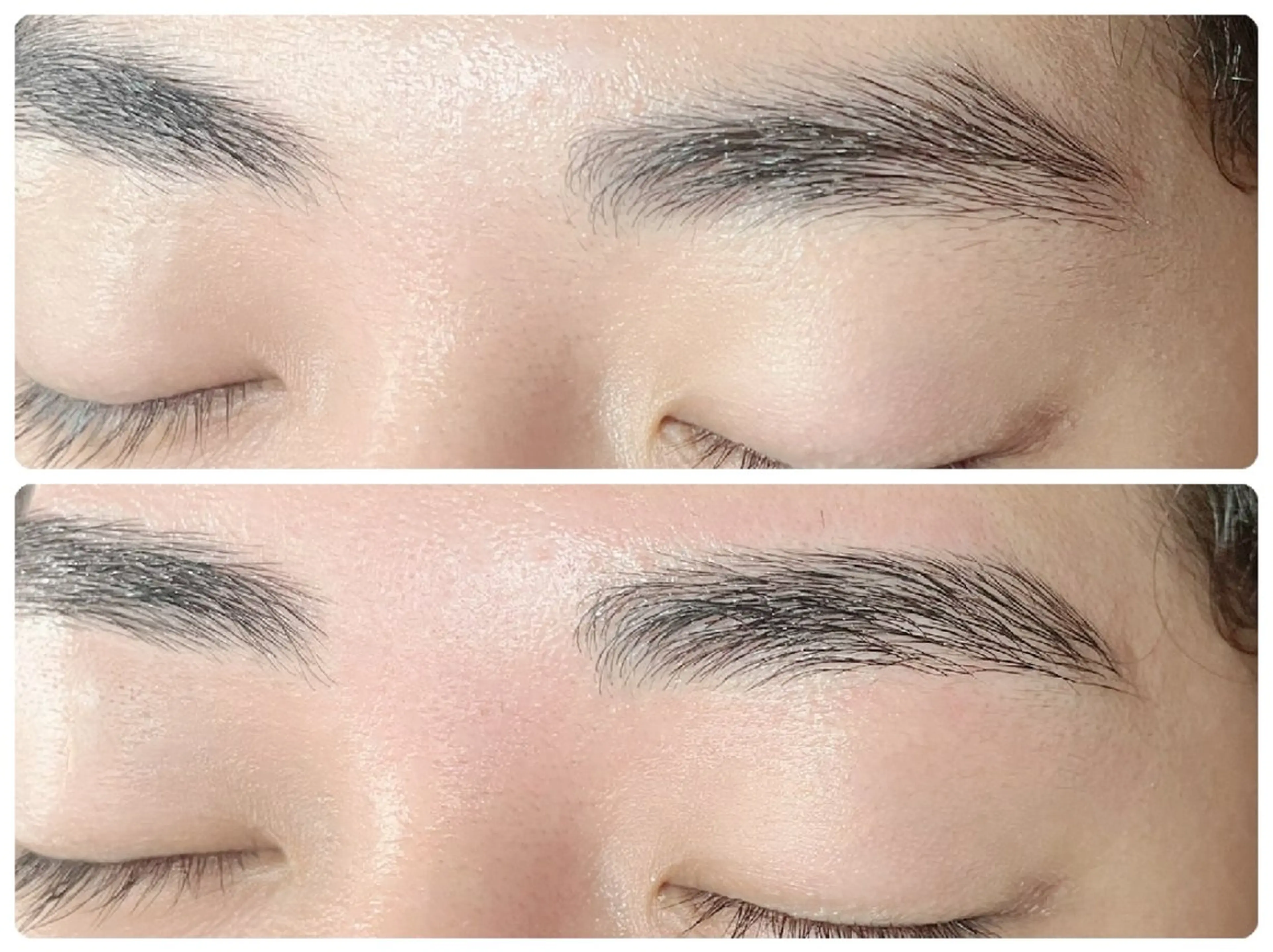 ⭐メンズ眉毛ワックス脱毛《デビュー前モデル》低刺激のオリジナルワックスを使用しております😋の写真