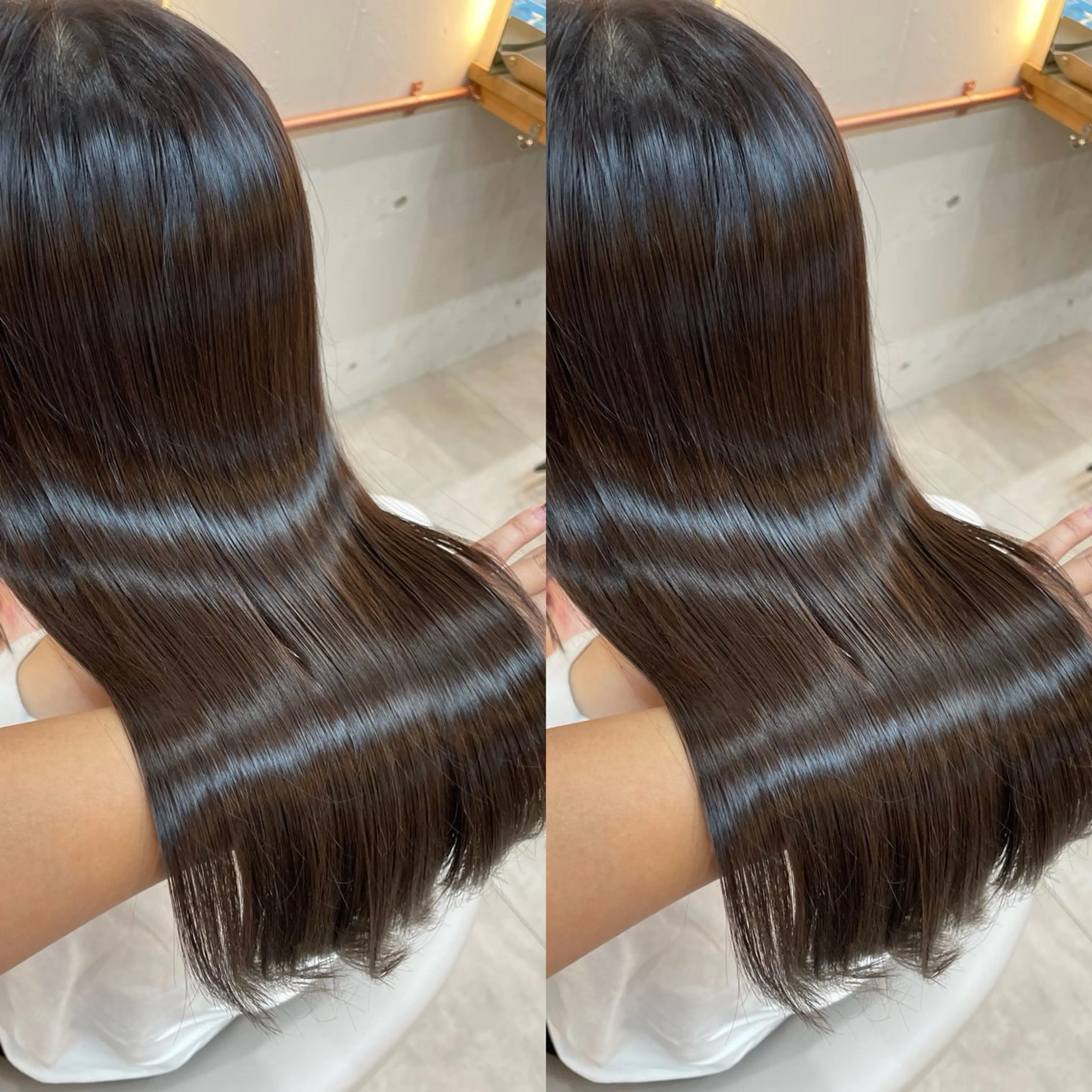 ロング カラー カット ヘアカラー トリートメント ヘアセット ブリーチ無しダブル カラー🦕まどかのヘアスタイル