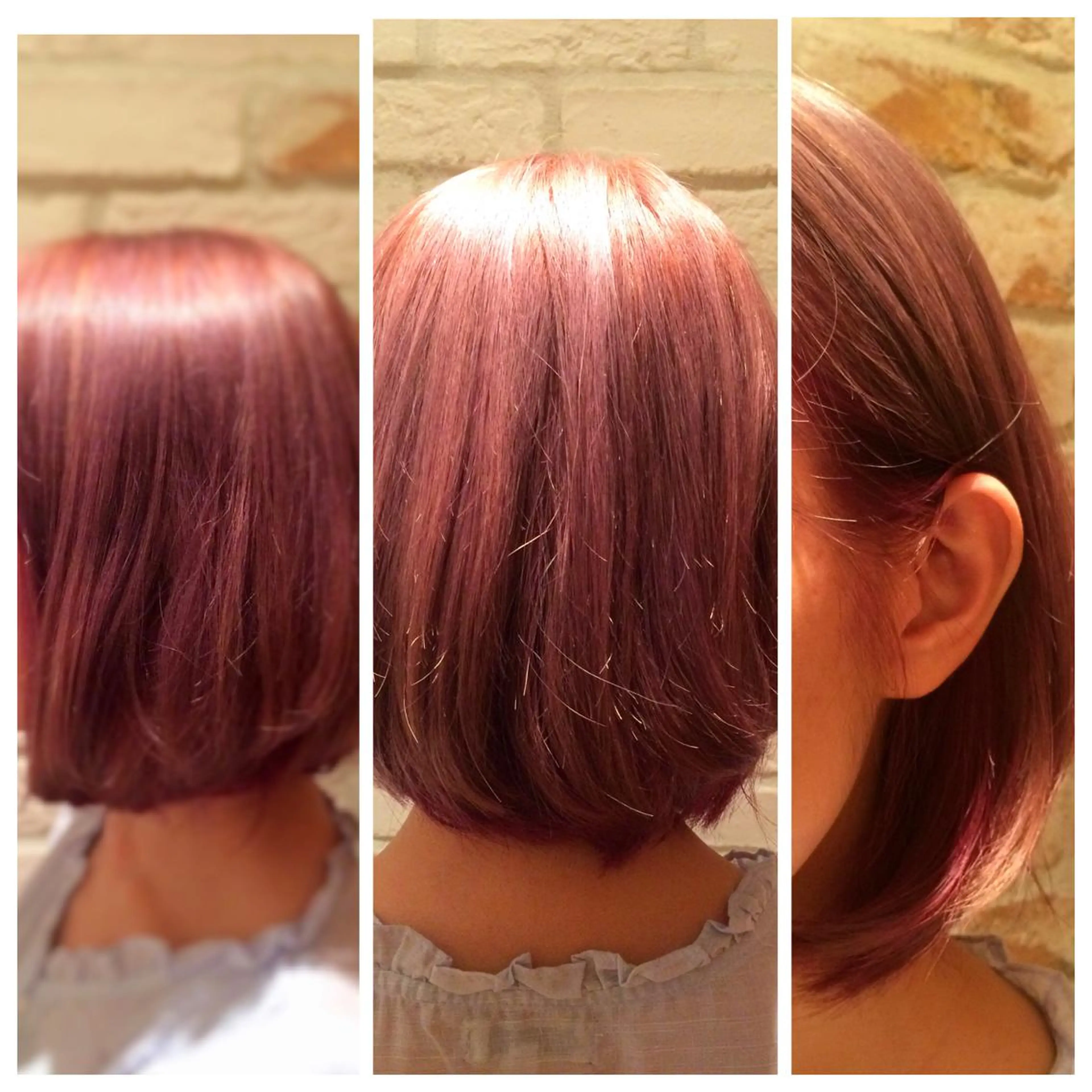 ミディアム カラー アッシュ インナーカラー パープルカラー バイオレットカラー 加藤 あやみのヘアスタイル