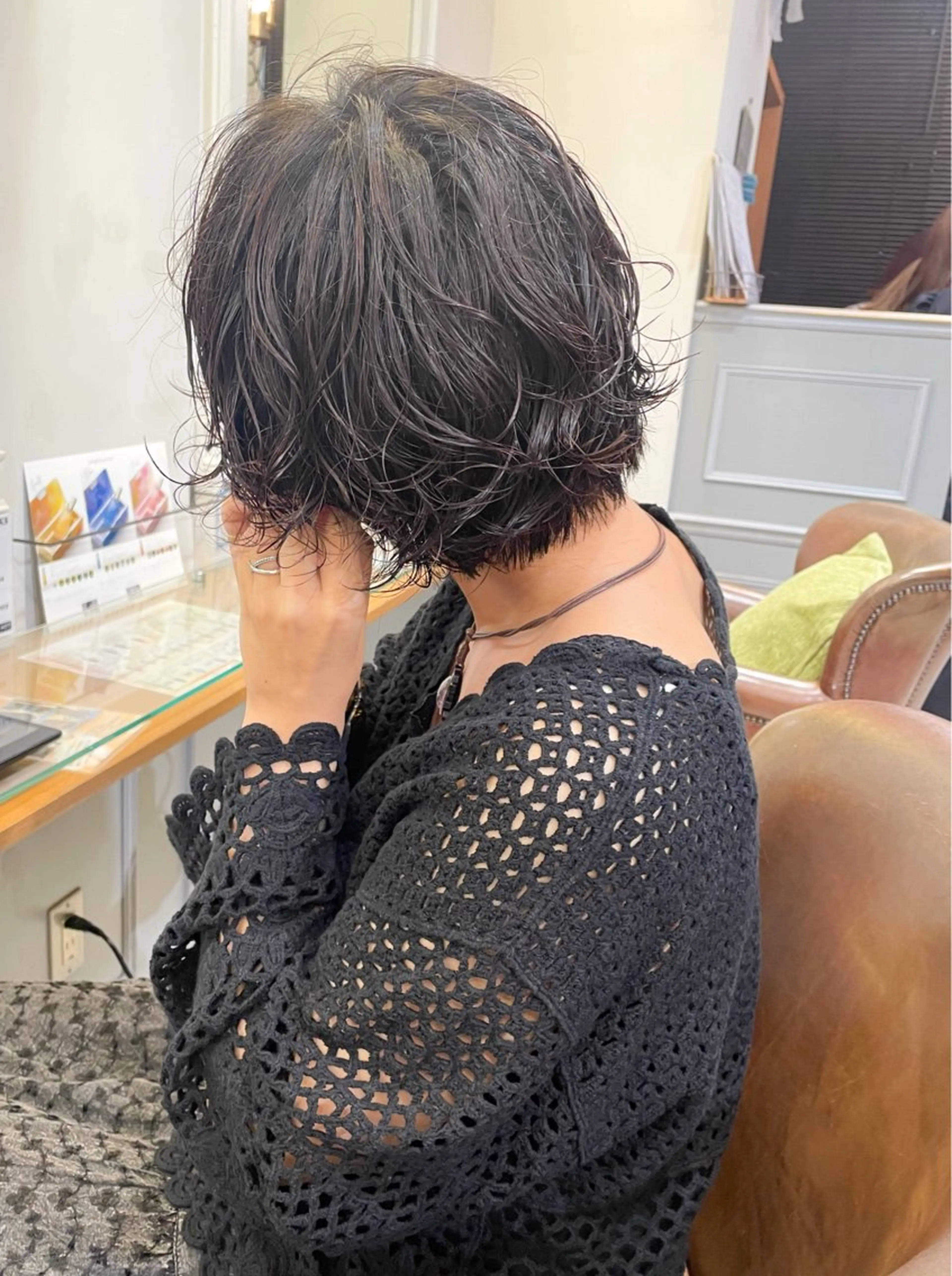 ショート パーマ カット トリートメント ボブ ブリーチ/miinaのヘアスタイル