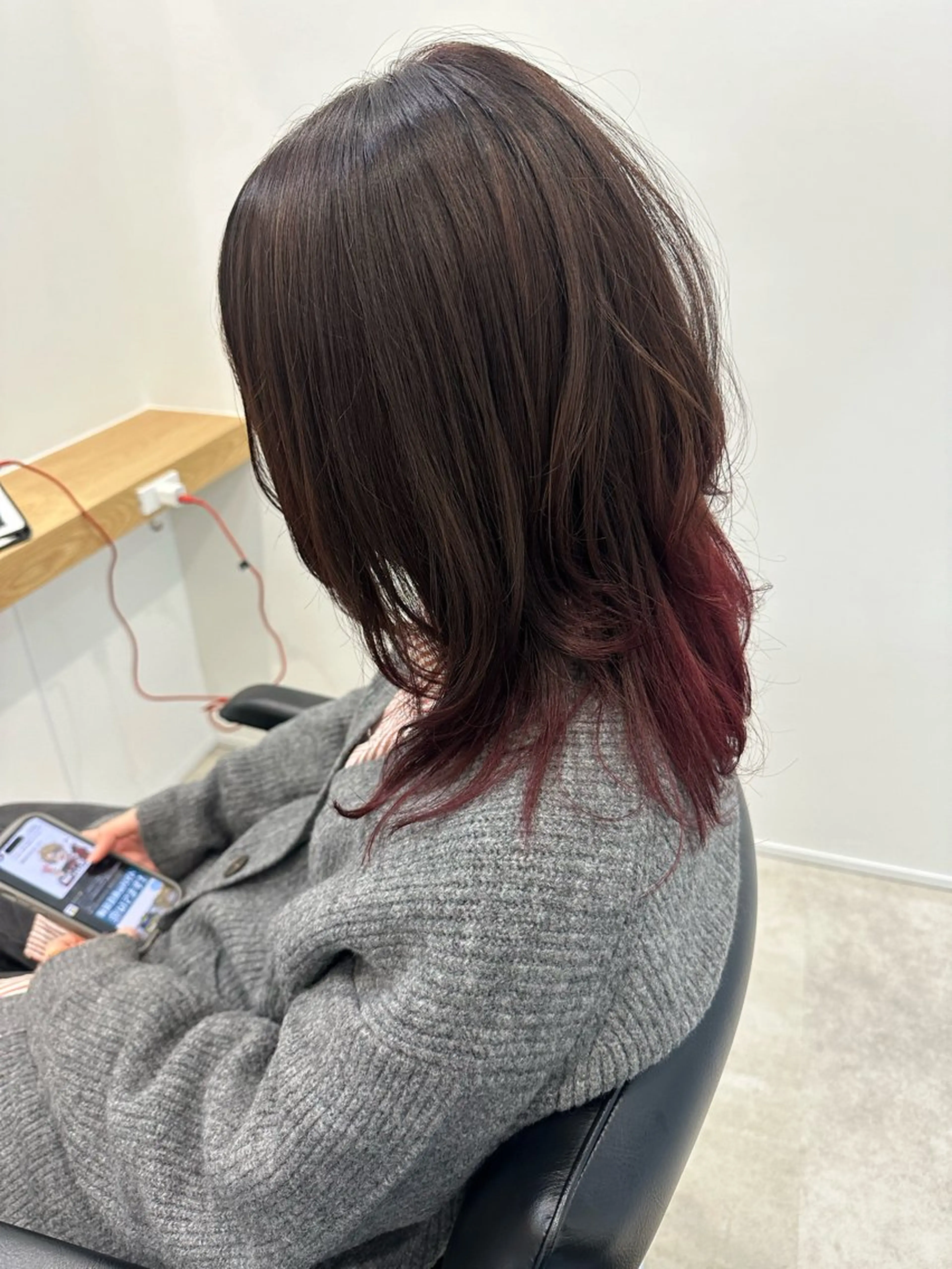 ミディアム カラー カット ヘアカラー トリートメント レイヤー/ナチュラル 💐nao.のヘアスタイル