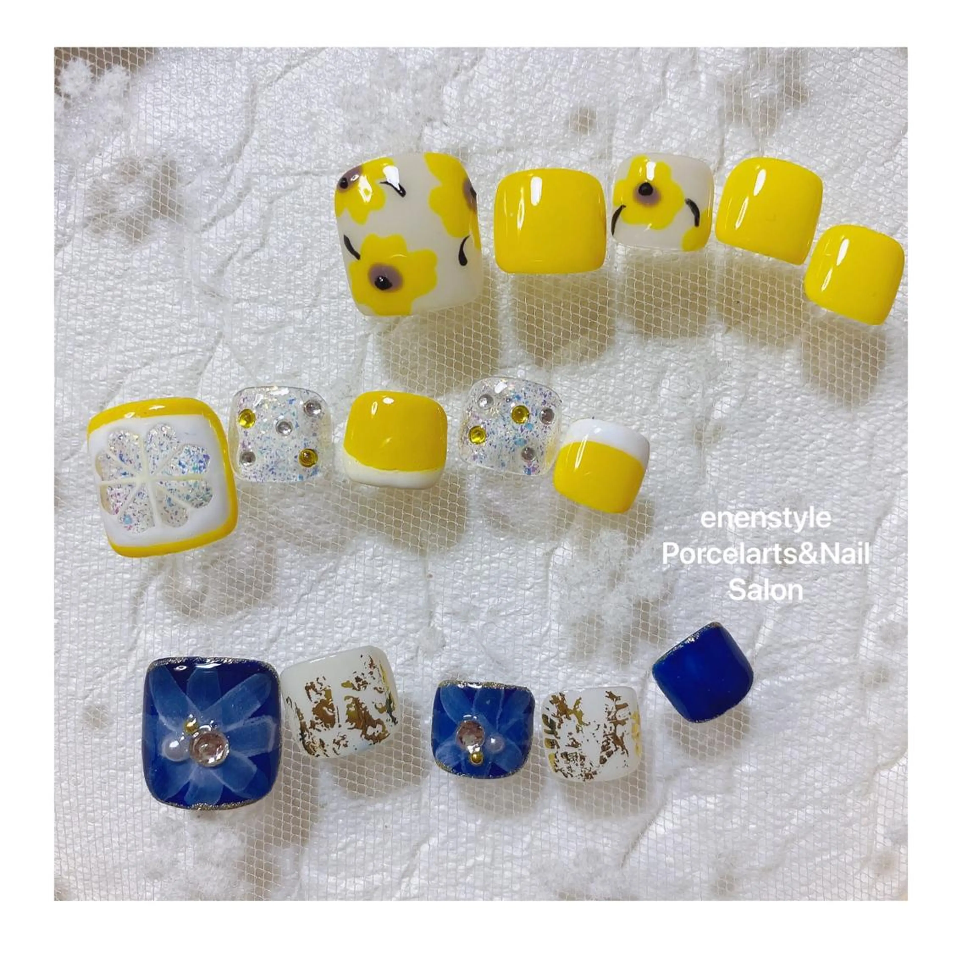 ショート ネイル ハンドネイル フットネイル 👑enen style👑のネイルデザイン