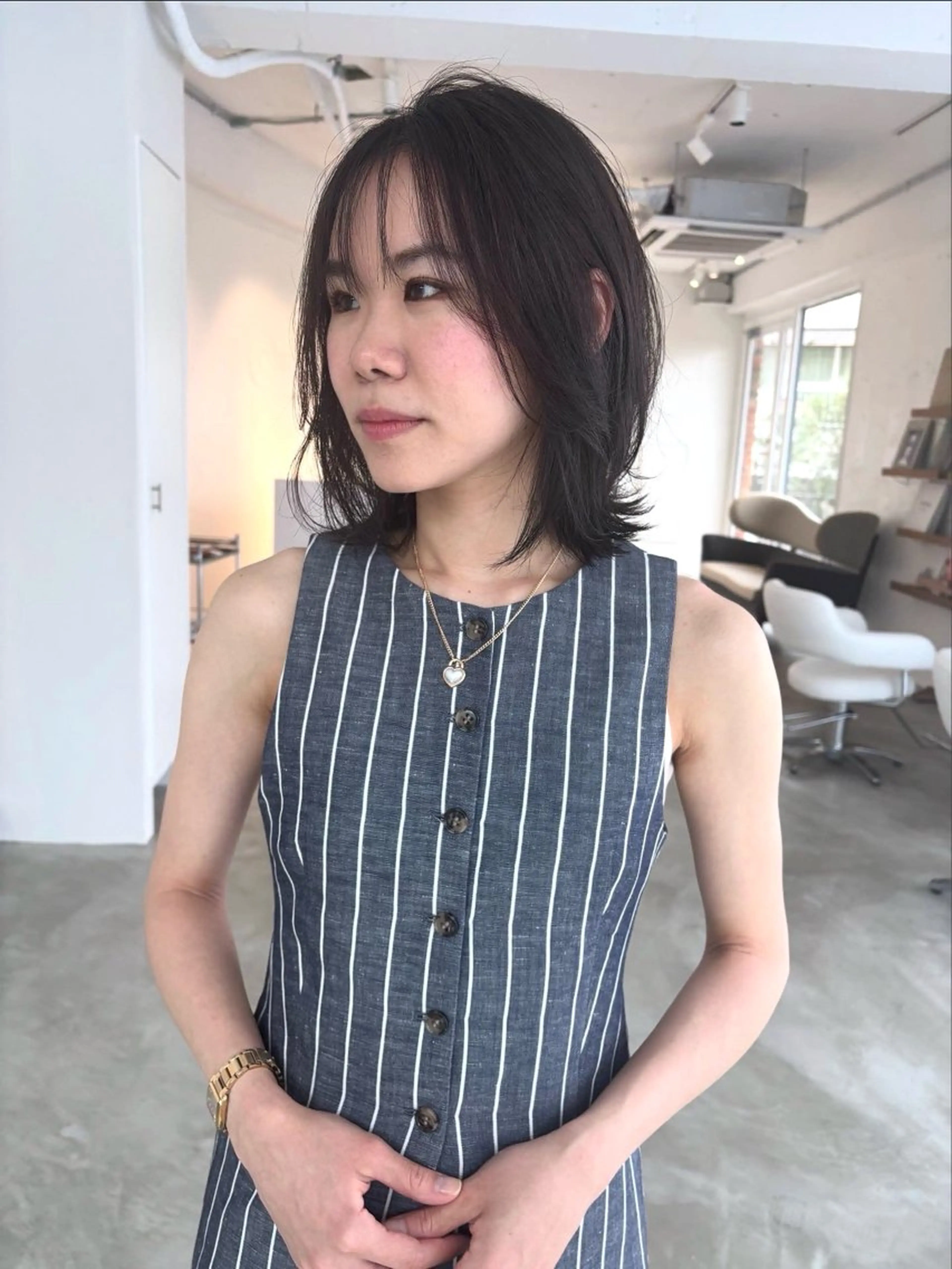 ミディアム カラー パーマ ミディアムパーマ グレージュ レイヤーカット デジタルパーマ カット ヘアカラー 薬院浄水通/ショート /メンズ/rukaのヘアスタイル