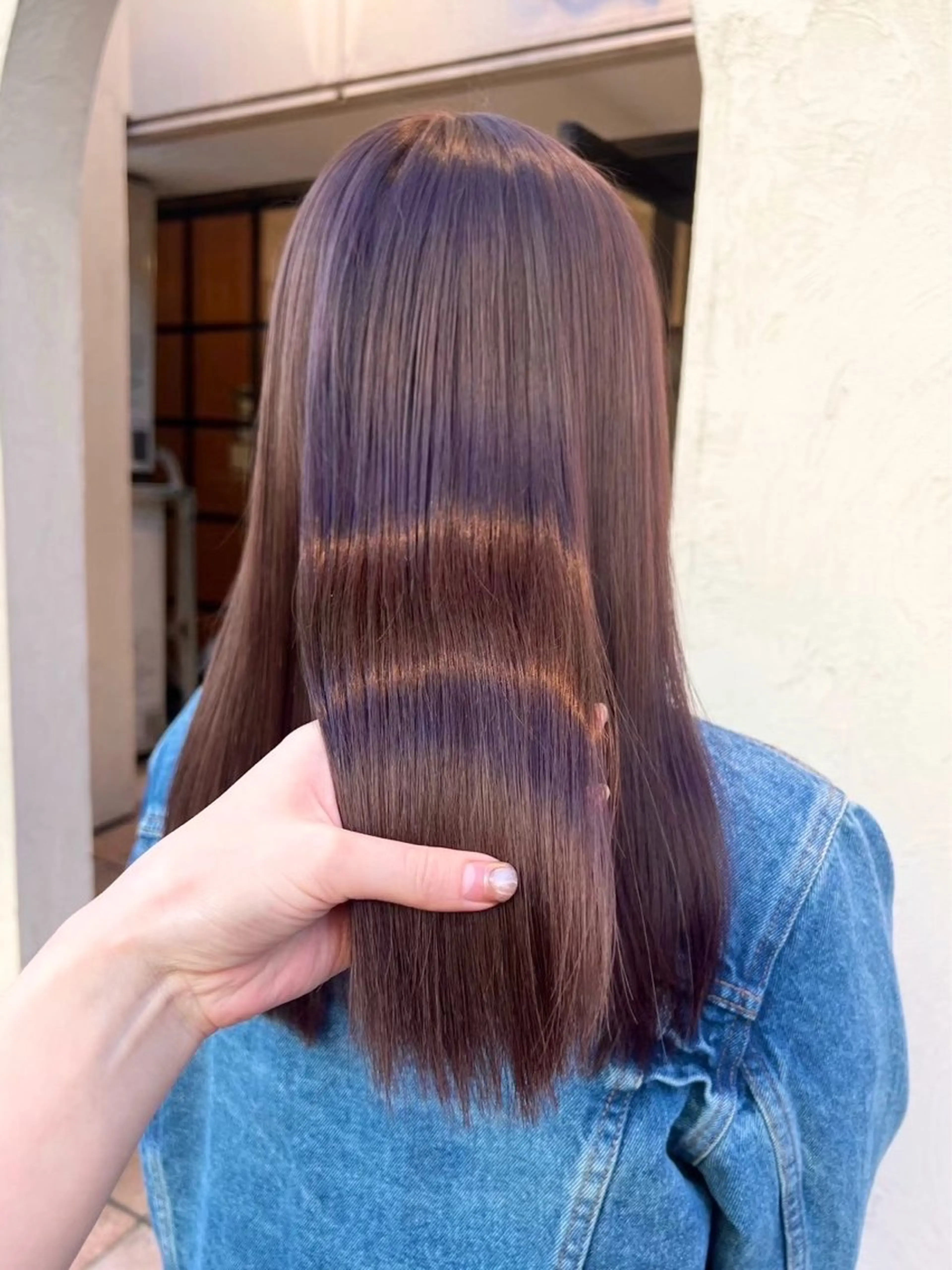 【🍑ダメージレスの艶髪】髪質改善カラー «M» + Aujua4stepトリートメントの写真