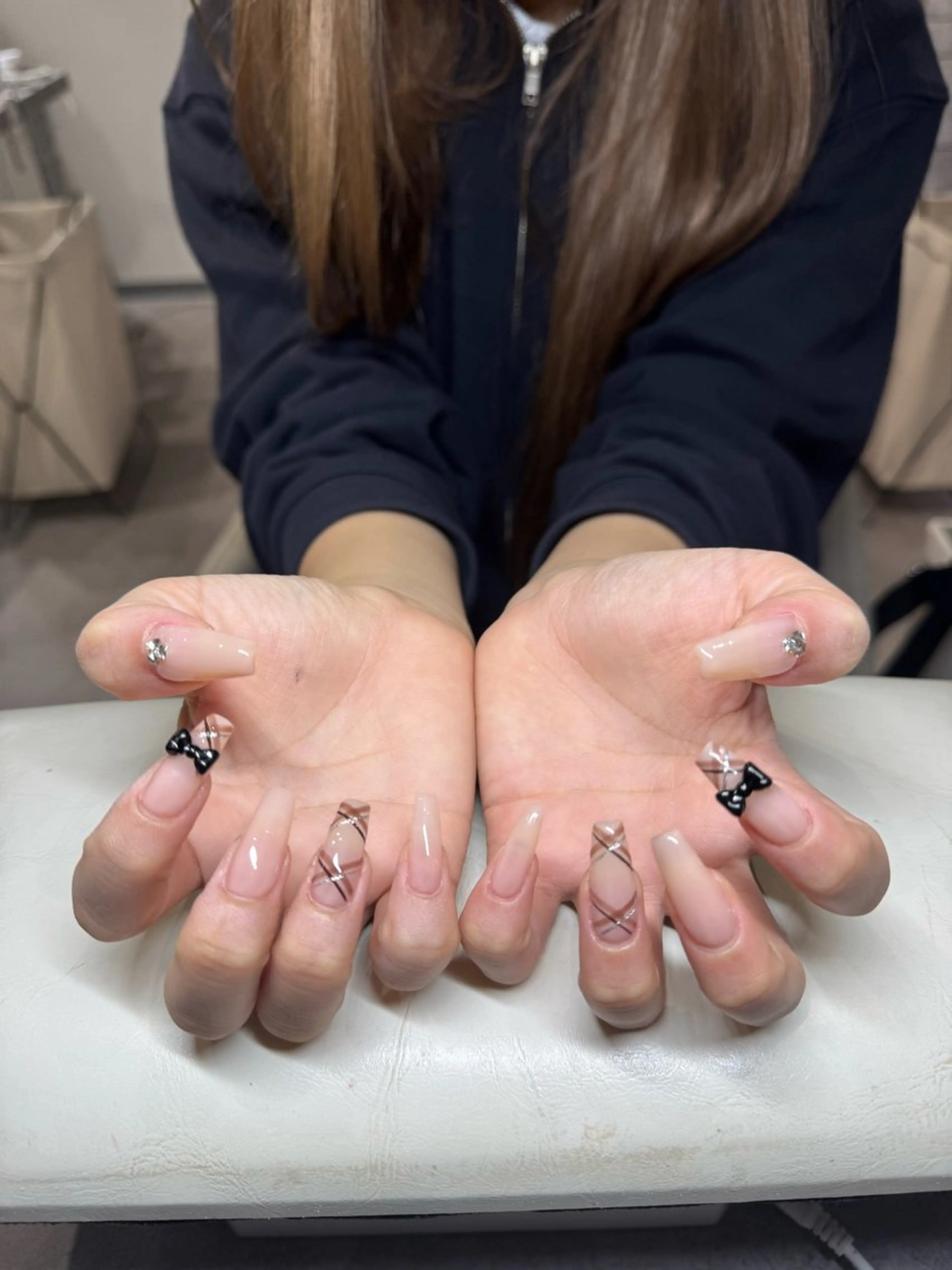 ネイル リボン ハンドネイル IROHA NAIL 北村菜帆のネイルデザイン