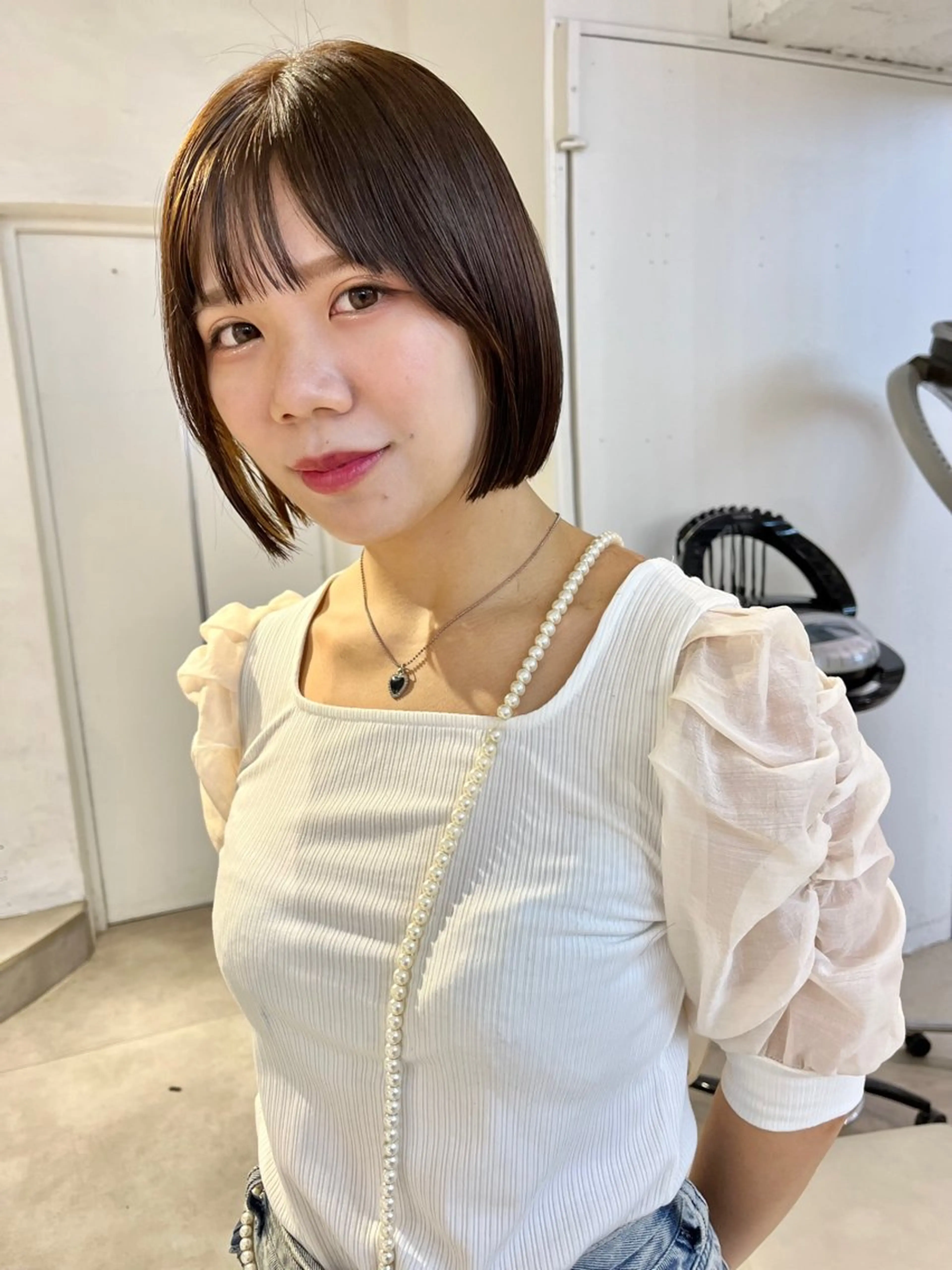 ショート カラー ボブ 顔周りカット/透明感 カラー✂️MEIのヘアスタイル