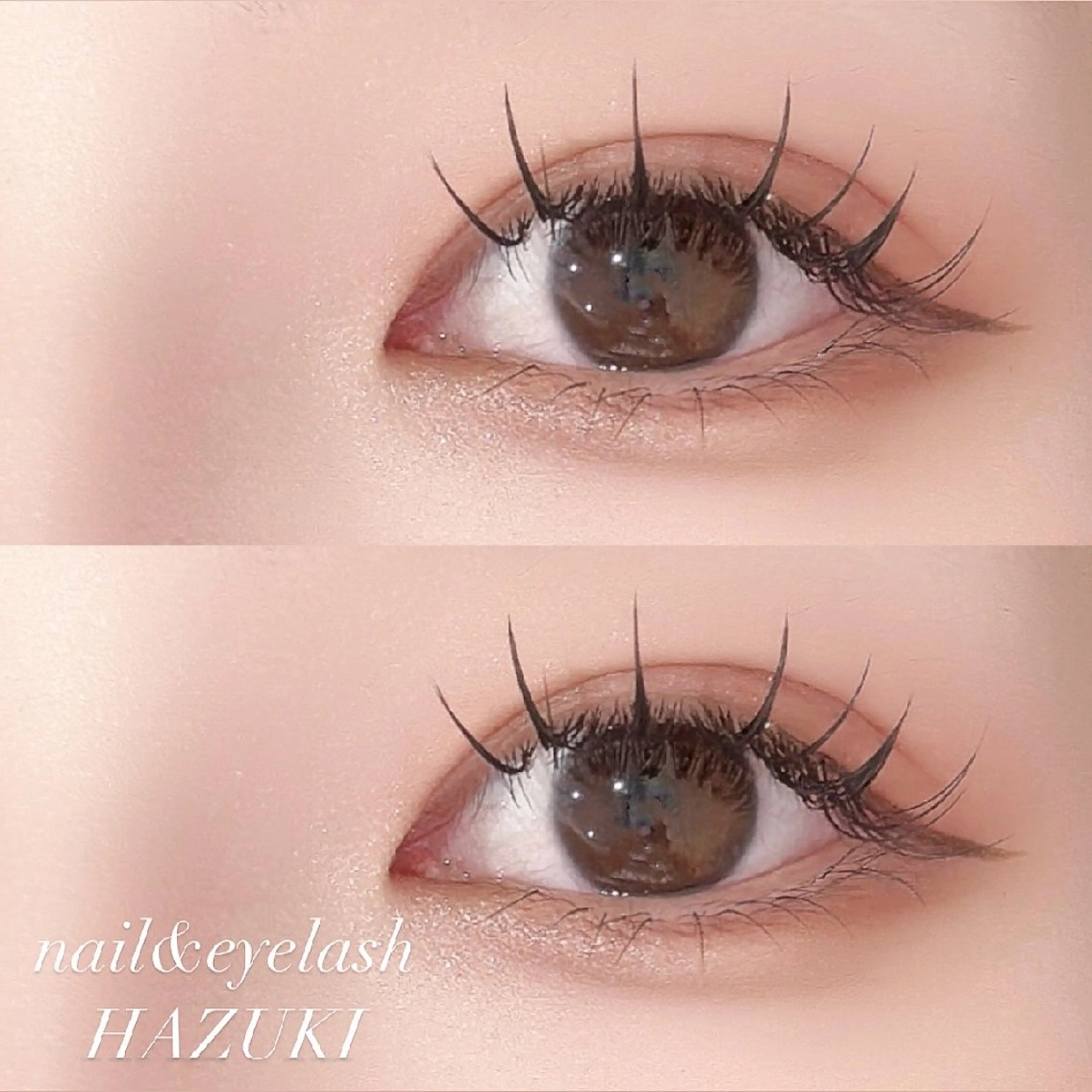 マツエク・マツパ 束感まつ毛 Dカール フラットラッシュ nail＆eyelash HAZUKI所属・HAZUKI eyelashのマツエク・マツパデザイン