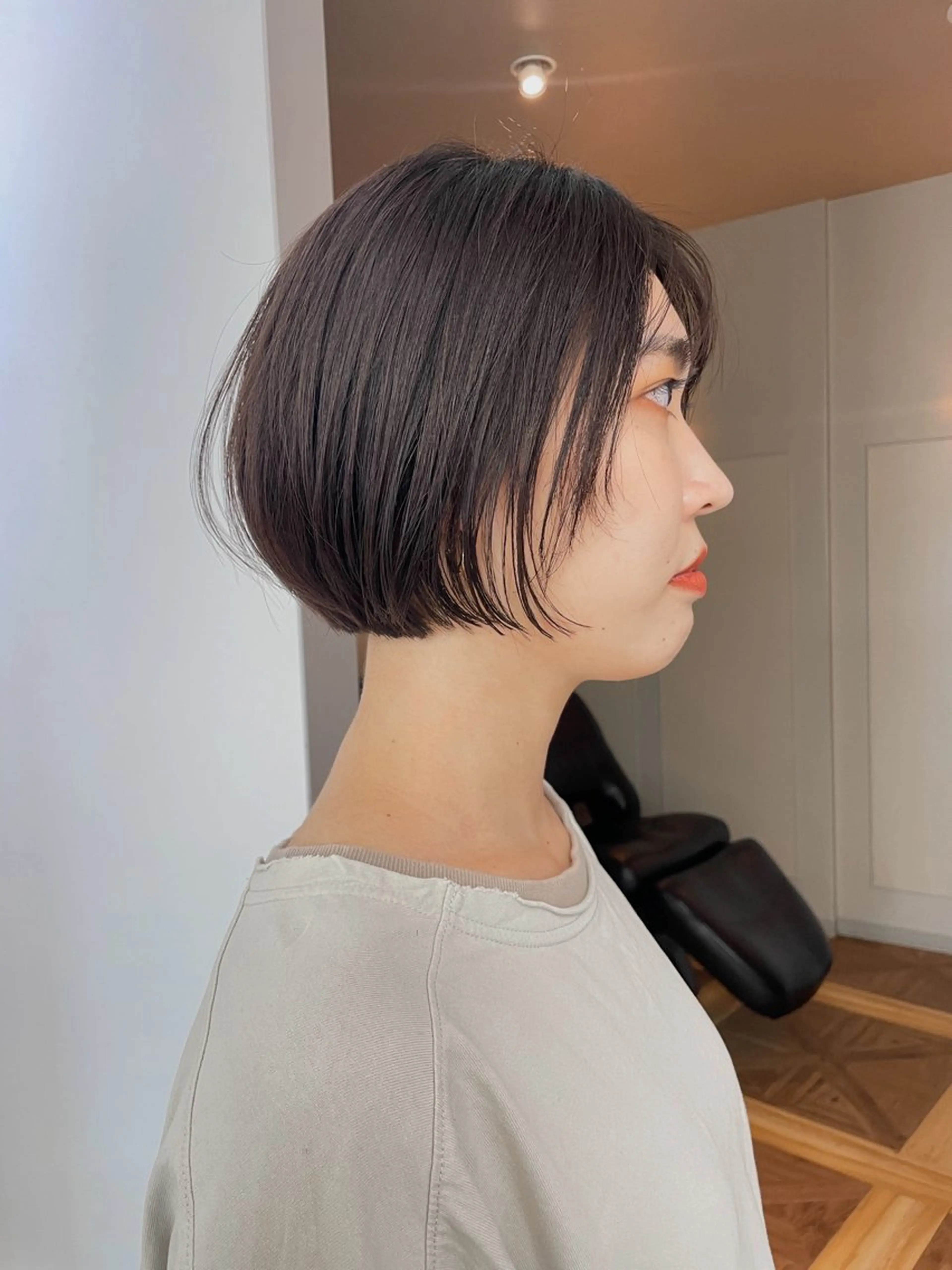 ショート カラー カット ヘアカラー トリートメント 緒方リエ 時短ショート・ボブのヘアスタイル