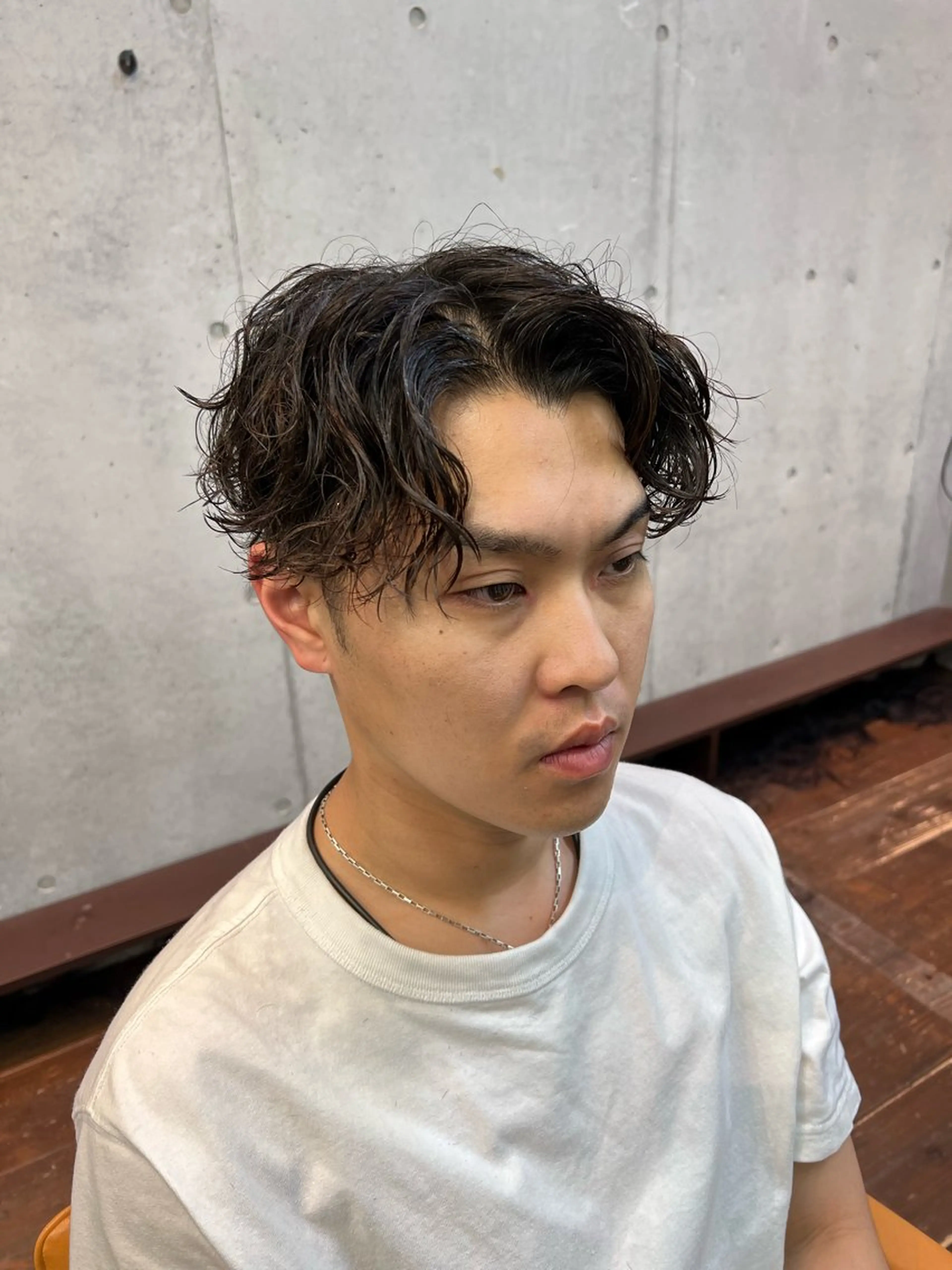 ミディアム パーマ メンズ ミディアムパーマ メンズパーマ カット パーマ spin-off shift所属・メンズ特化美容師 /たけしのヘアスタイル