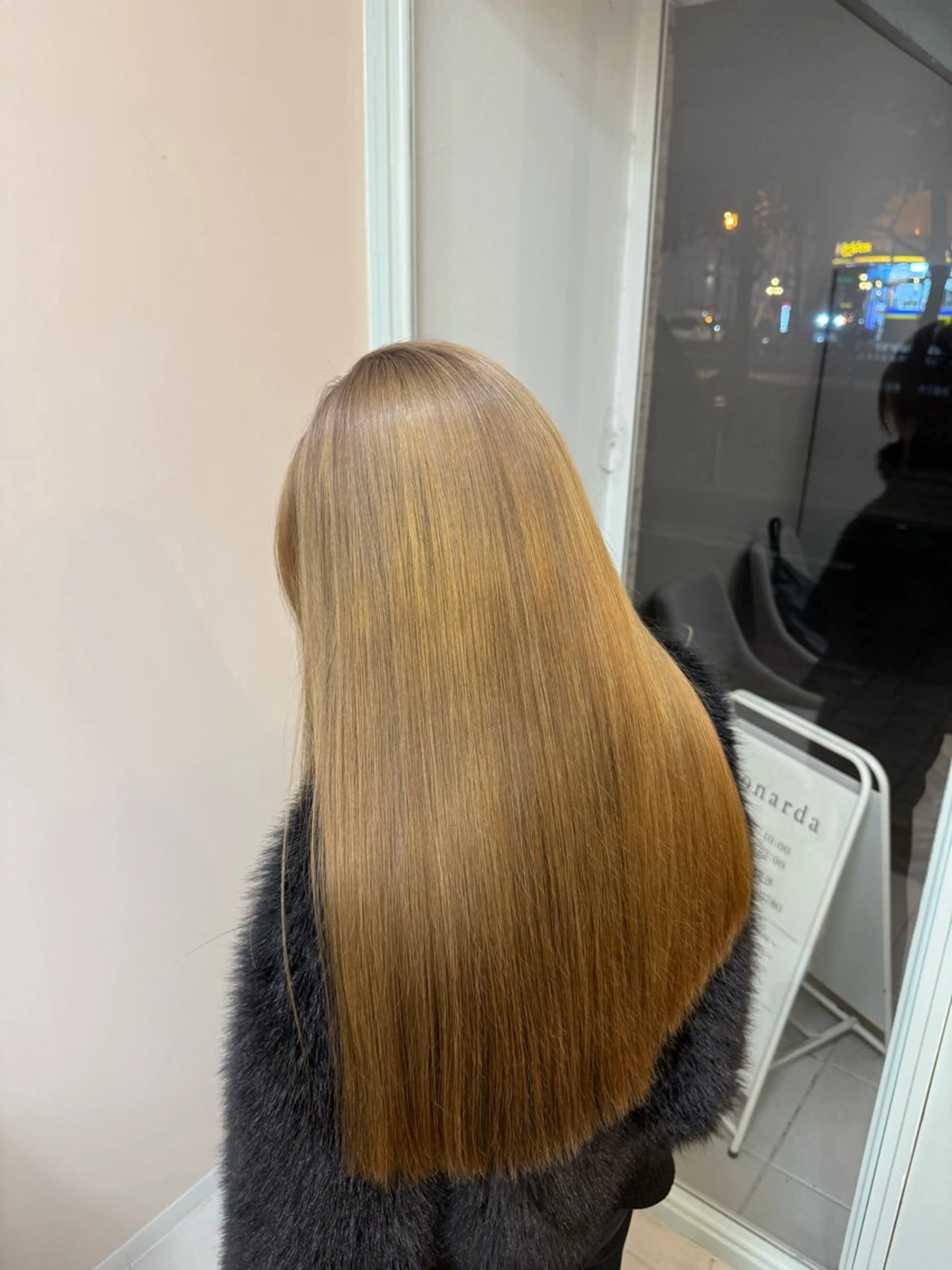 ロング ブリーチ/髪質改善/ 岡山駅/のりまきのヘアスタイル