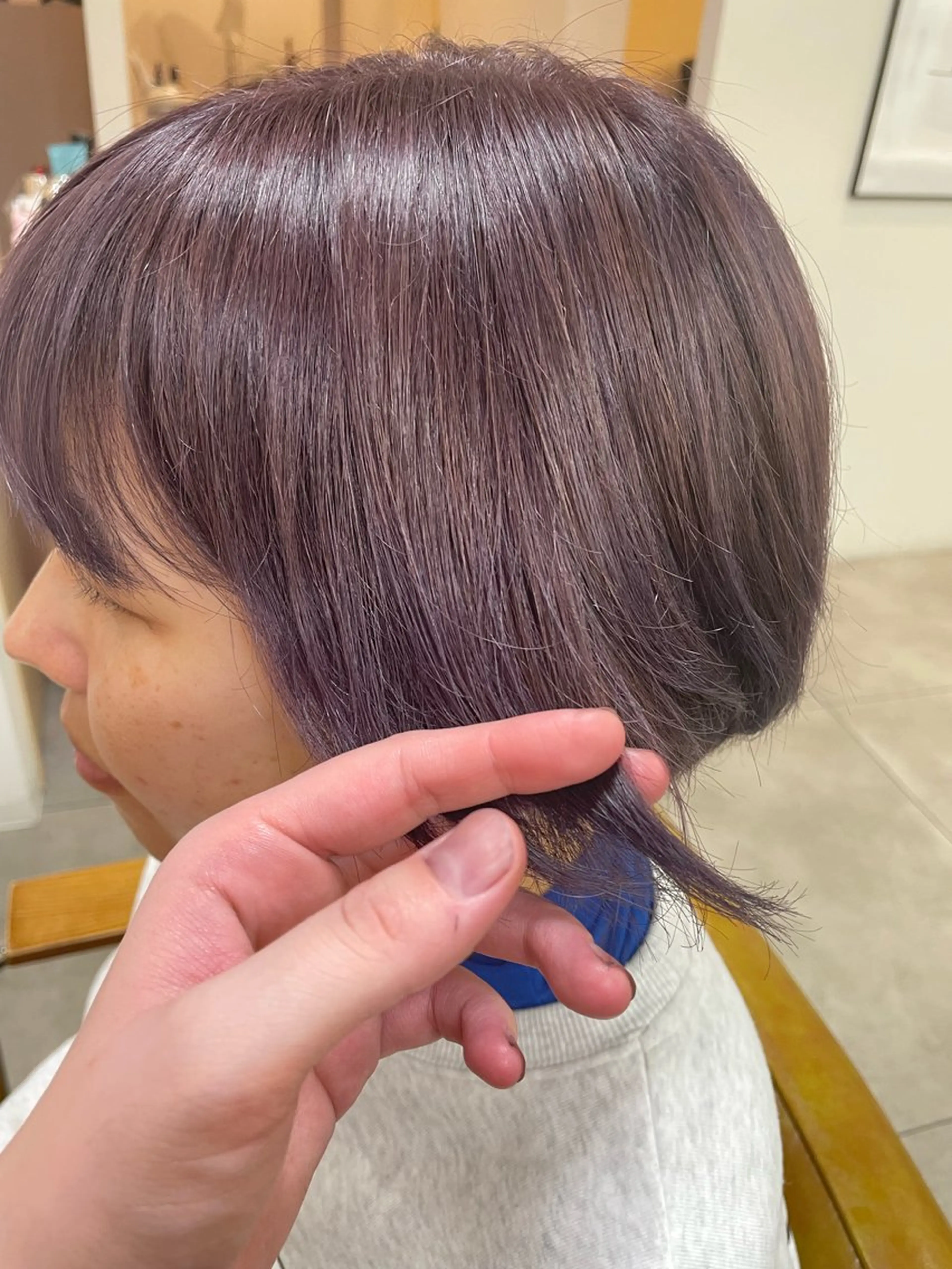 ショート カラー ラベンダーカラー メンズモデル/金山・ 栄美容院/田口流名のヘアスタイル