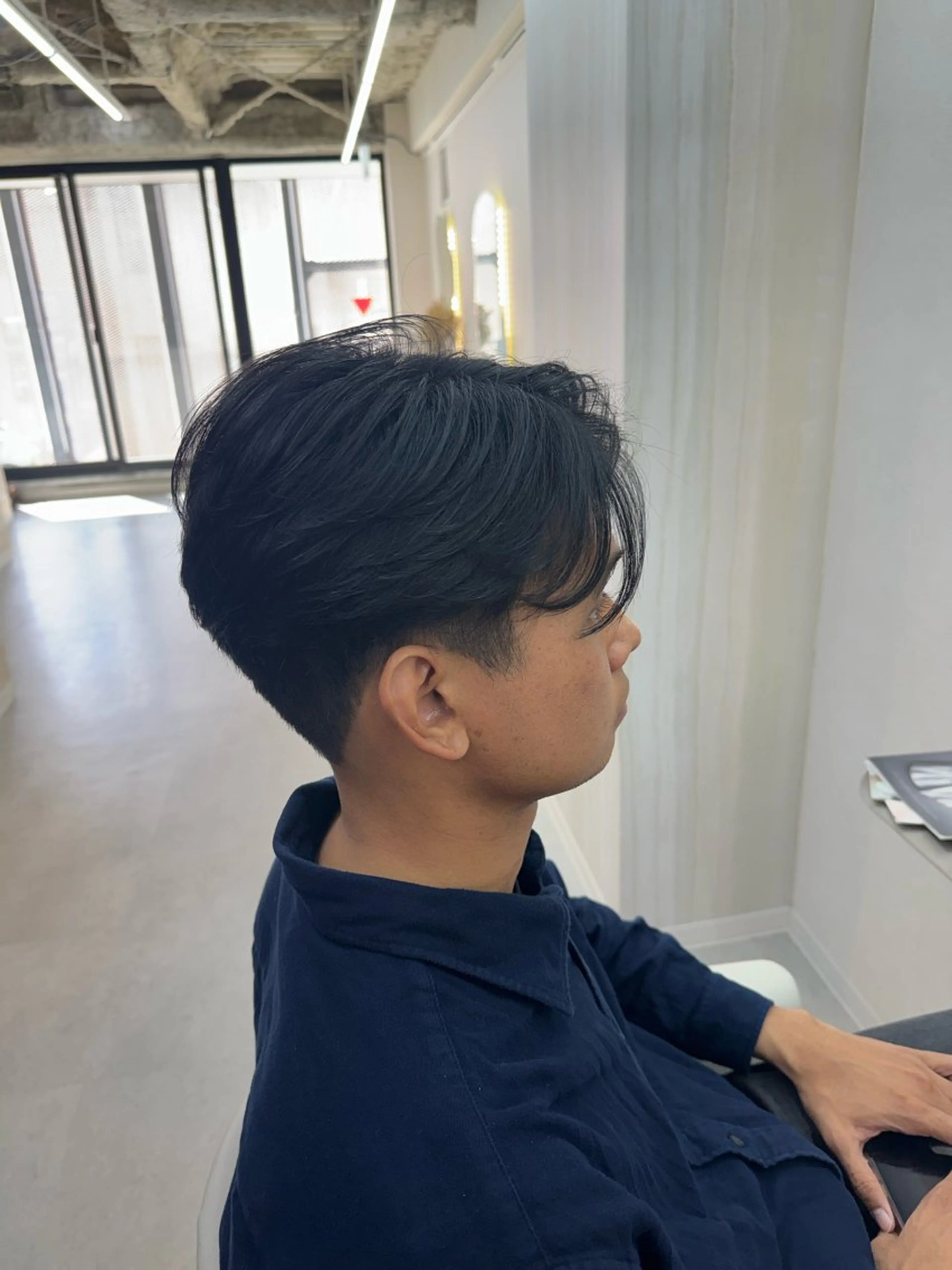 ミディアム パーマ メンズ カット 【メンズ特化】池袋 韓国スタイル飯塚のヘアスタイル
