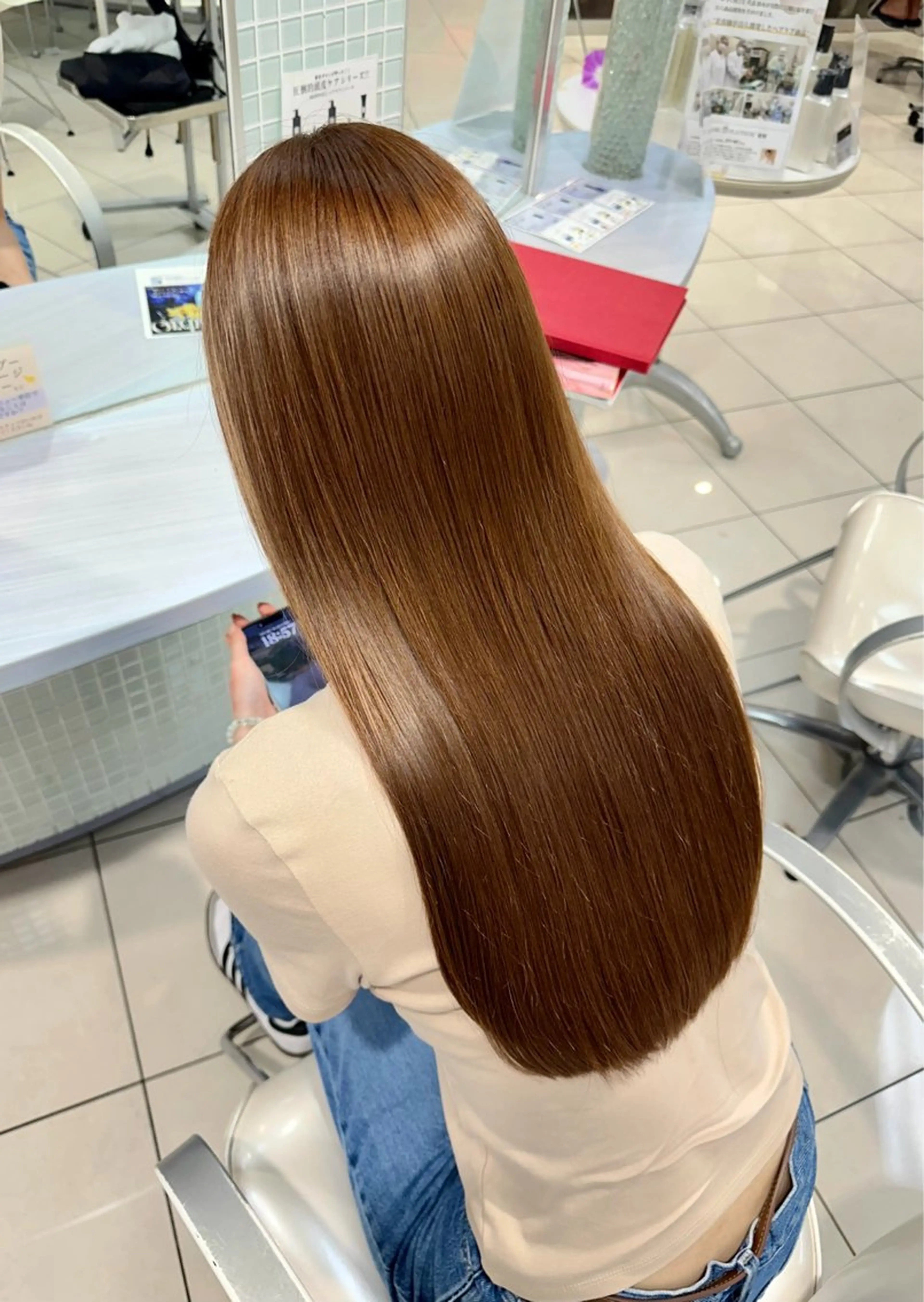 ロング カラー ヘアカラー トリートメント ここな/暖色カラー 🧡まつげパーマ🌼のマツエク・マツパデザイン