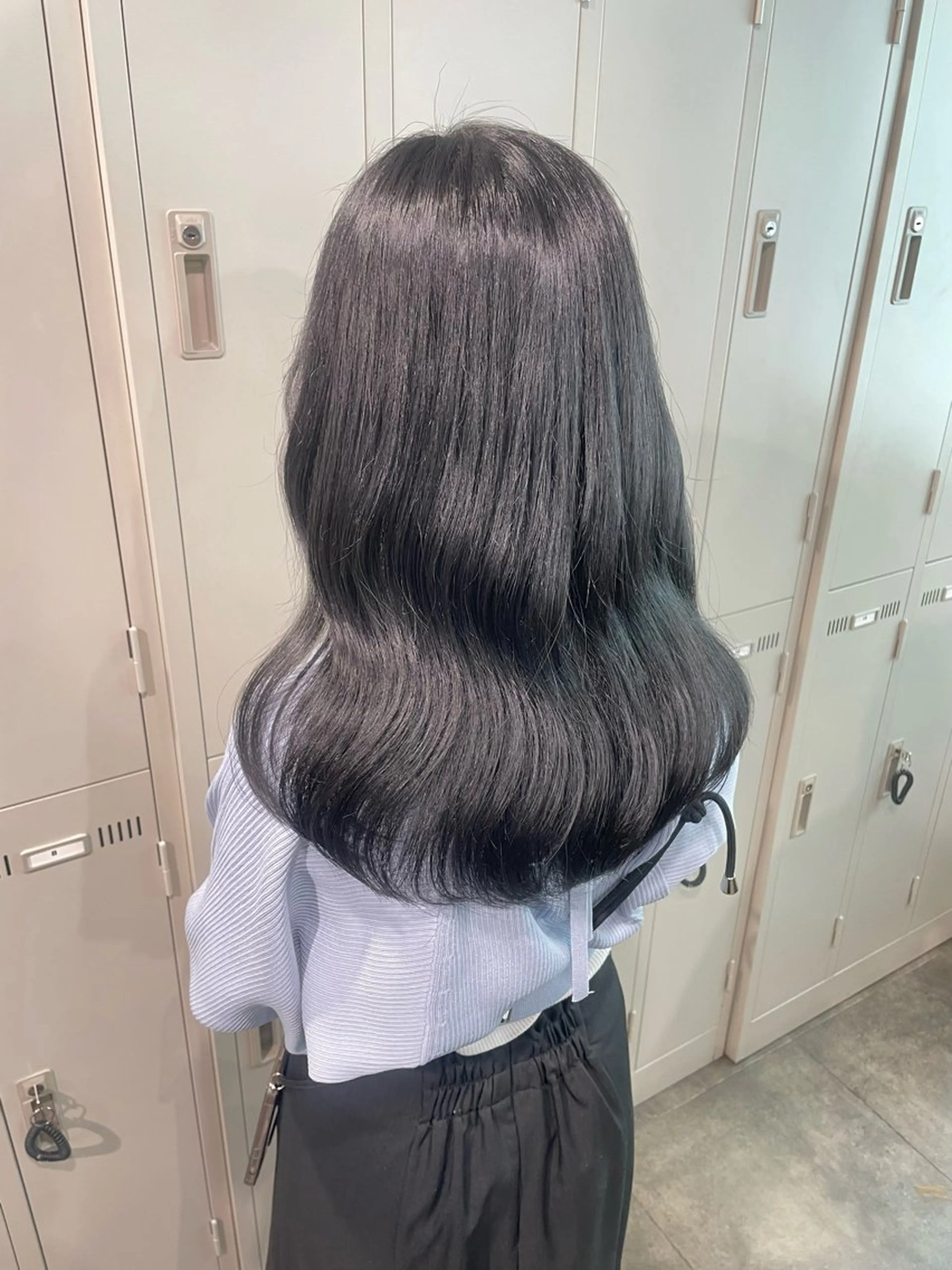 ロング カラー パーマ ヘアアレンジ メンズ 透明感カラー 透明感カラー・レイヤ ー🎀amika🎀のヘアスタイル