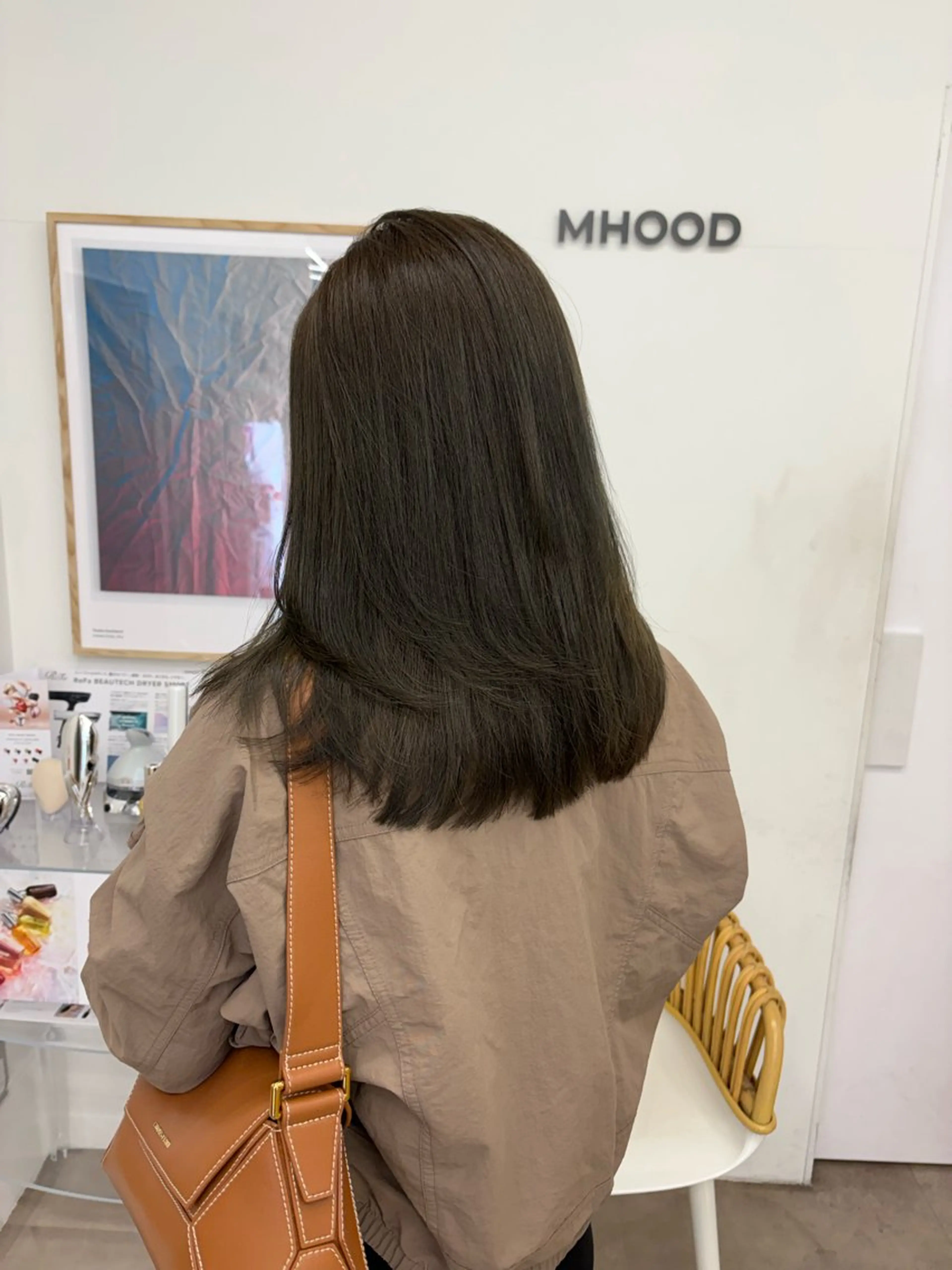 セミロング カラー アディクシーカラー 透明感カラー グレージュ オリーブグレージュ オリーブグレー カット ヘアカラー トリートメント 透明感カラー🫧 nanohaのヘアスタイル