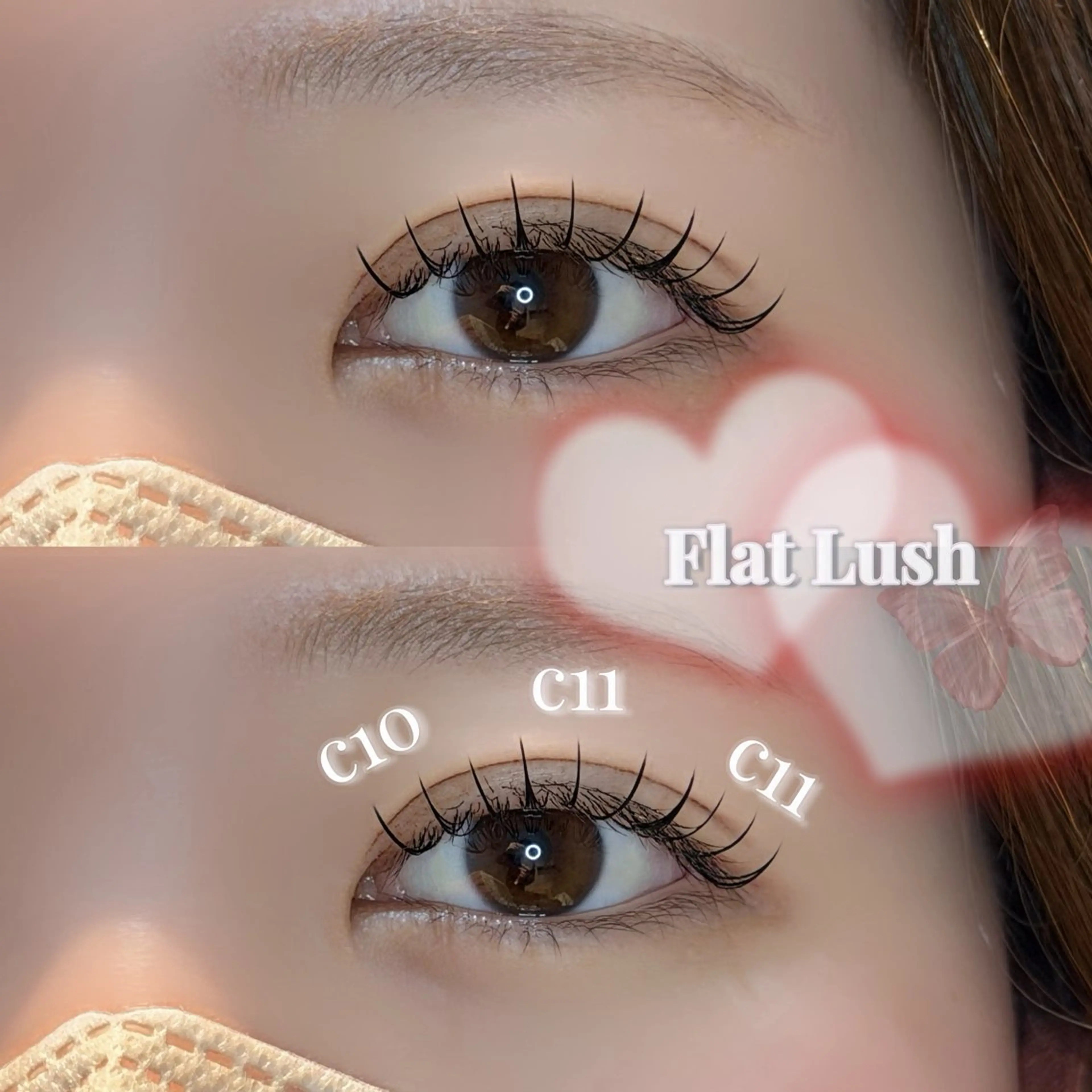 マツエク・マツパ フラットラッシュ ナチュラル マツエク marin ︎_.のマツエク・マツパデザイン