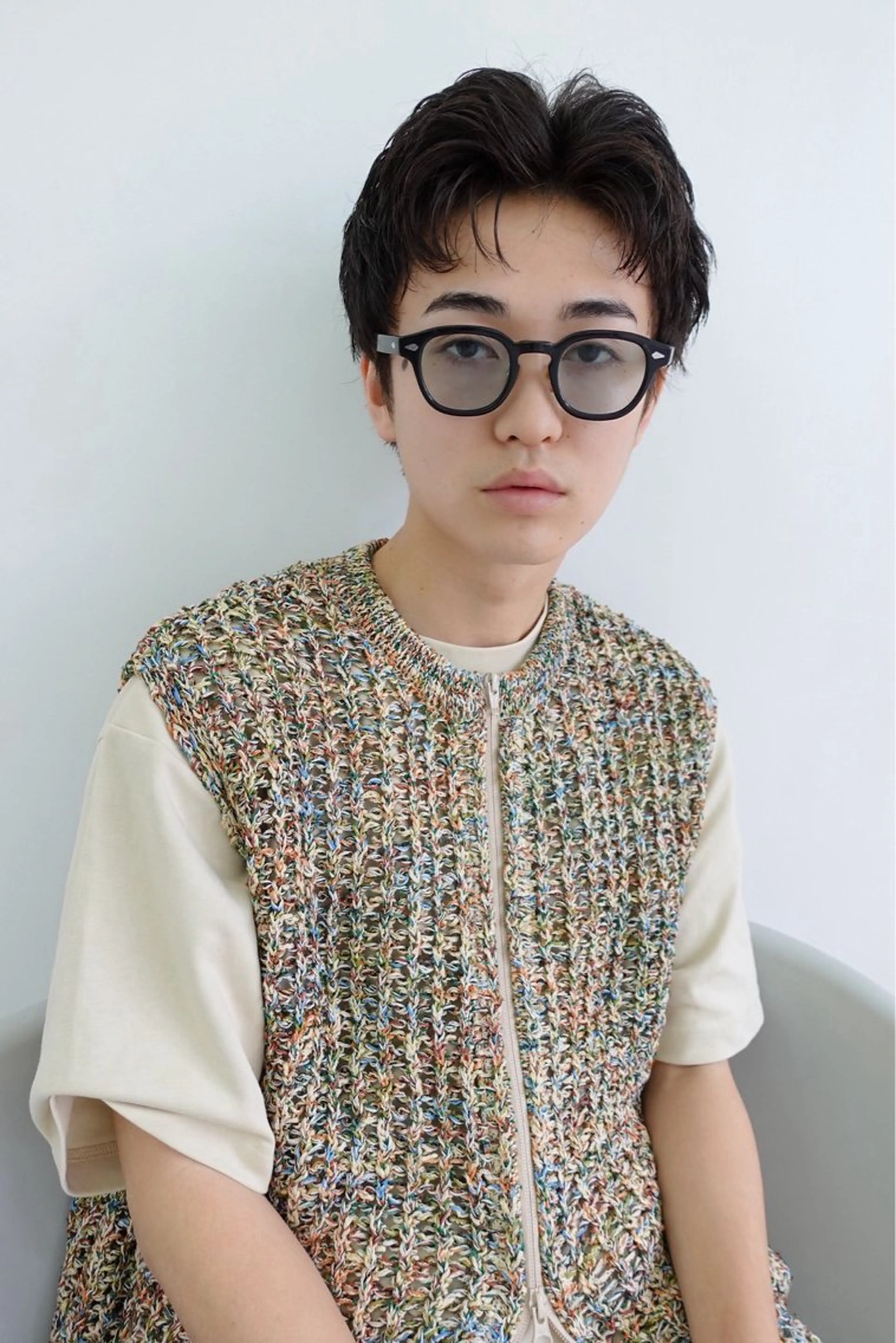 メンズ nishido ハイライト/パーマのヘアスタイル