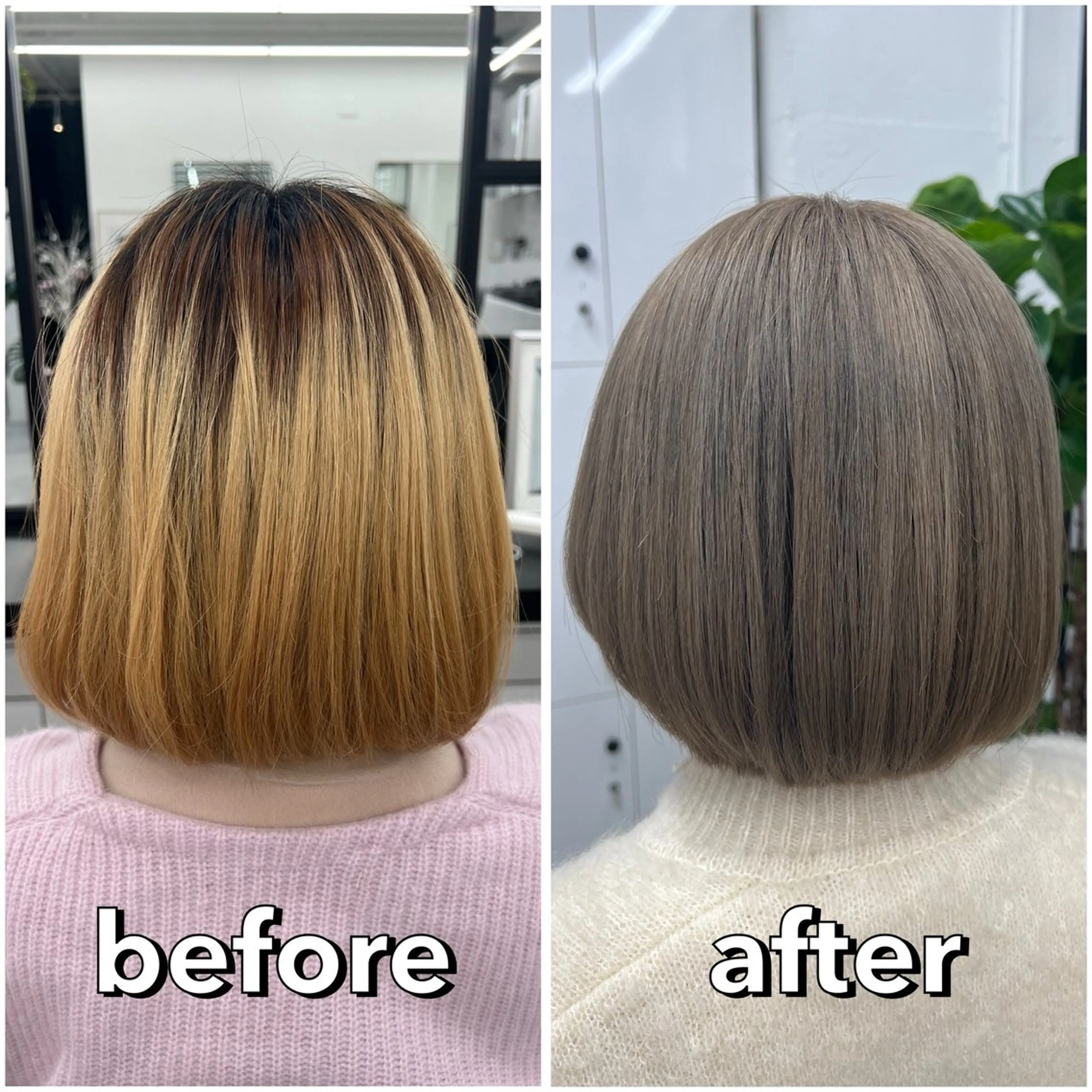 ミディアム アッシュ アッシュグレー ボブ カット ヘアカラー 🌷︎あすか🌷 JILLSTUDIOのヘアスタイル