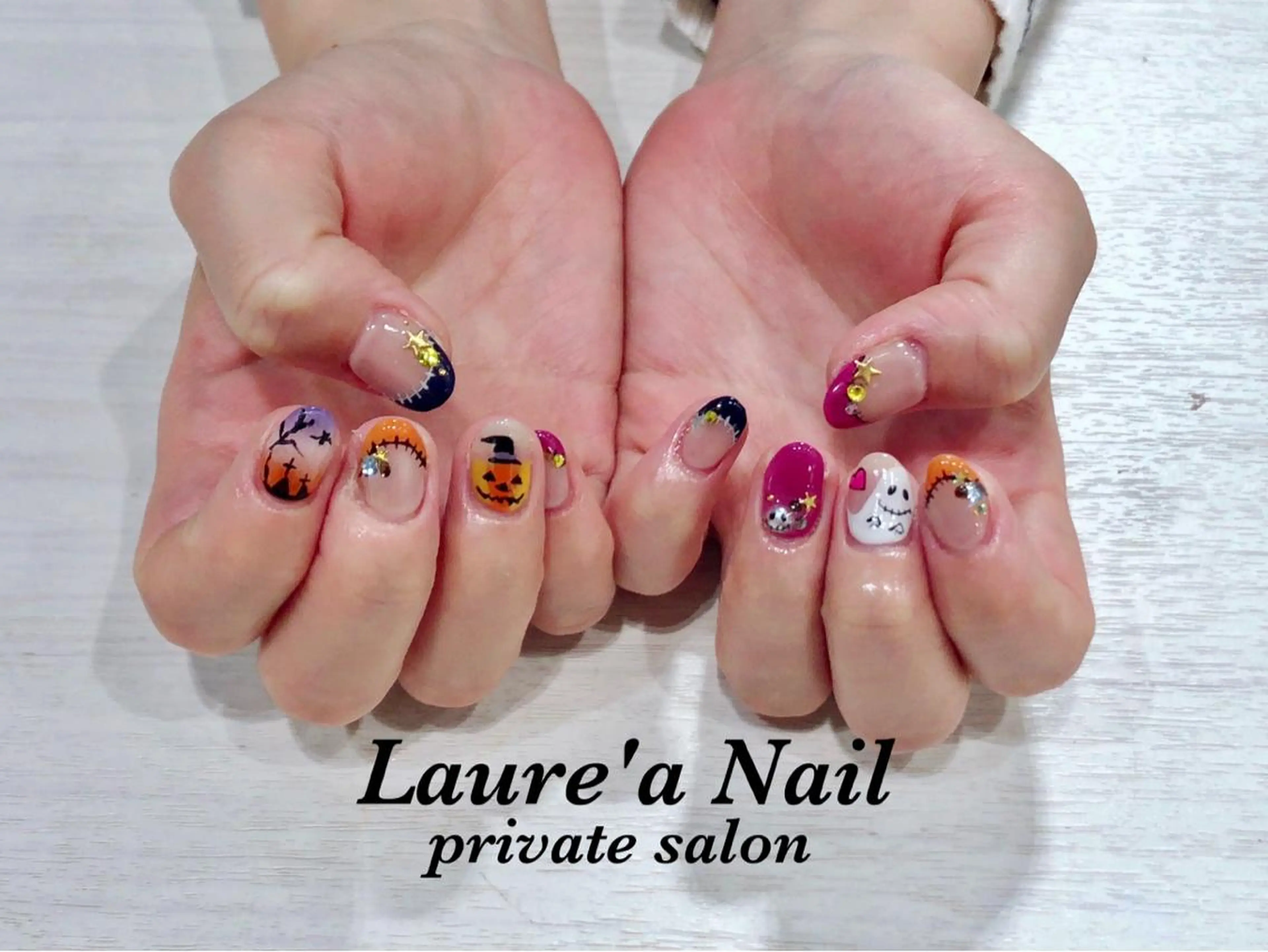 ネイル ハロウィン 福田 加奈のネイルデザイン