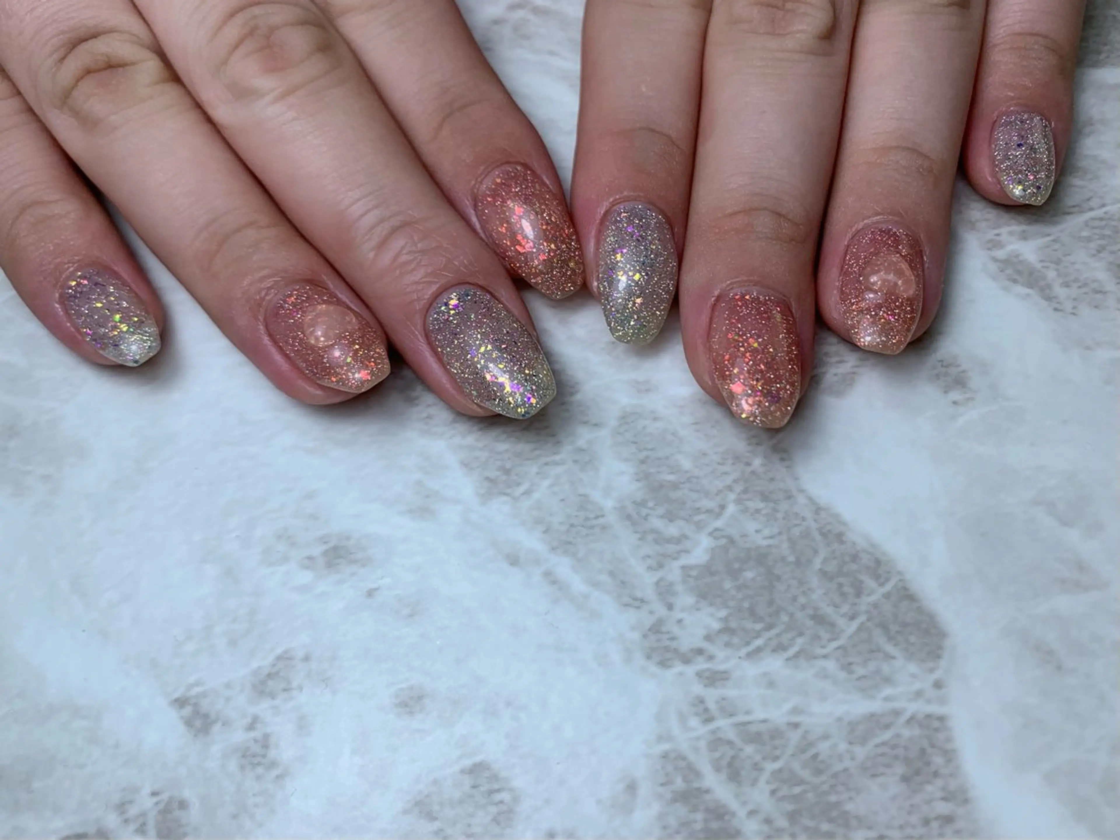 ネイル フラッシュネイル キラキラネイル ハンドネイル ✩ miyuのネイルデザイン