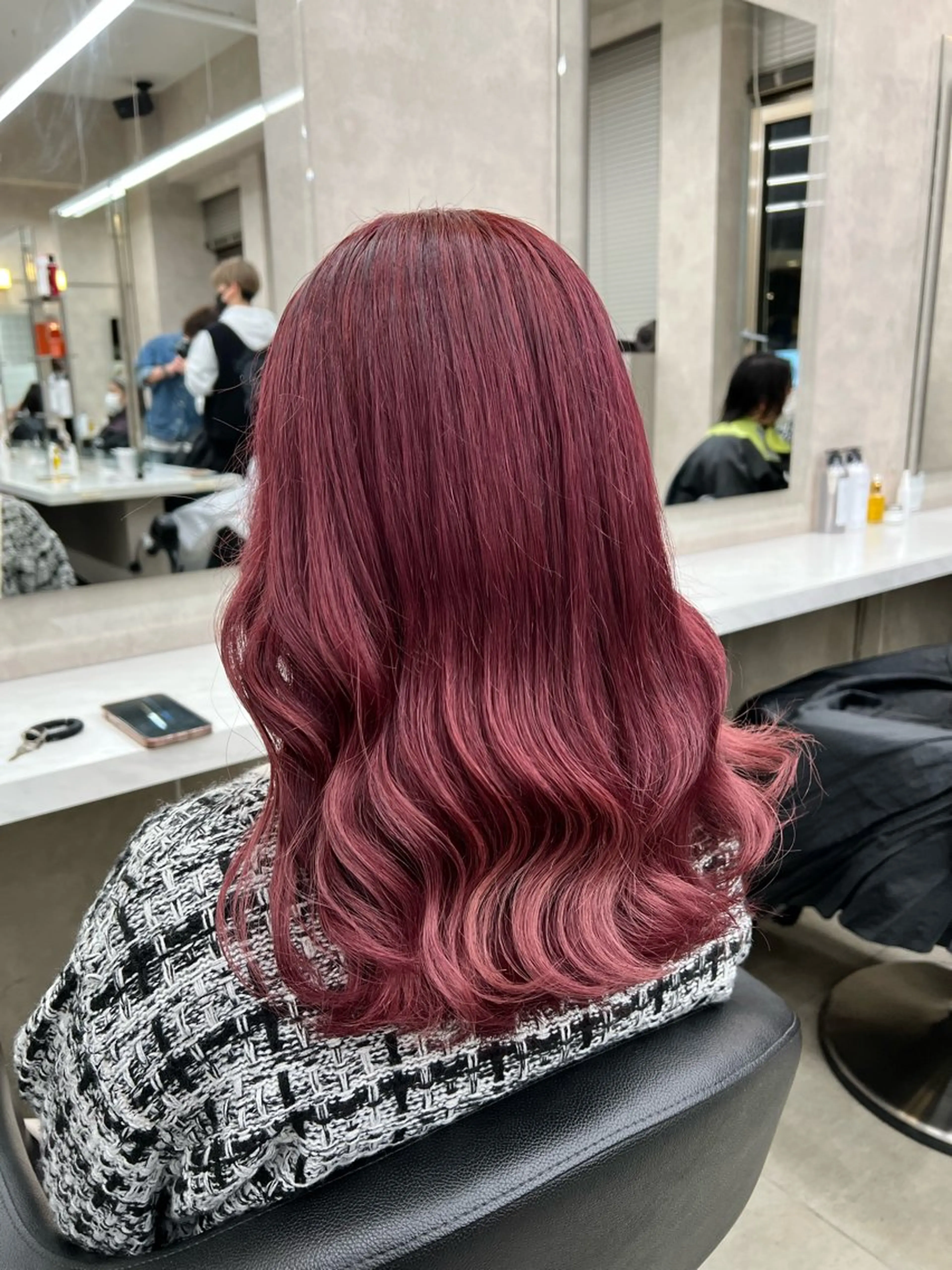 セミロング カラー ヘアアレンジ ヘアカラー トリートメント ヘアセット 💗横浜美容室 💗HARUNAのヘアスタイル