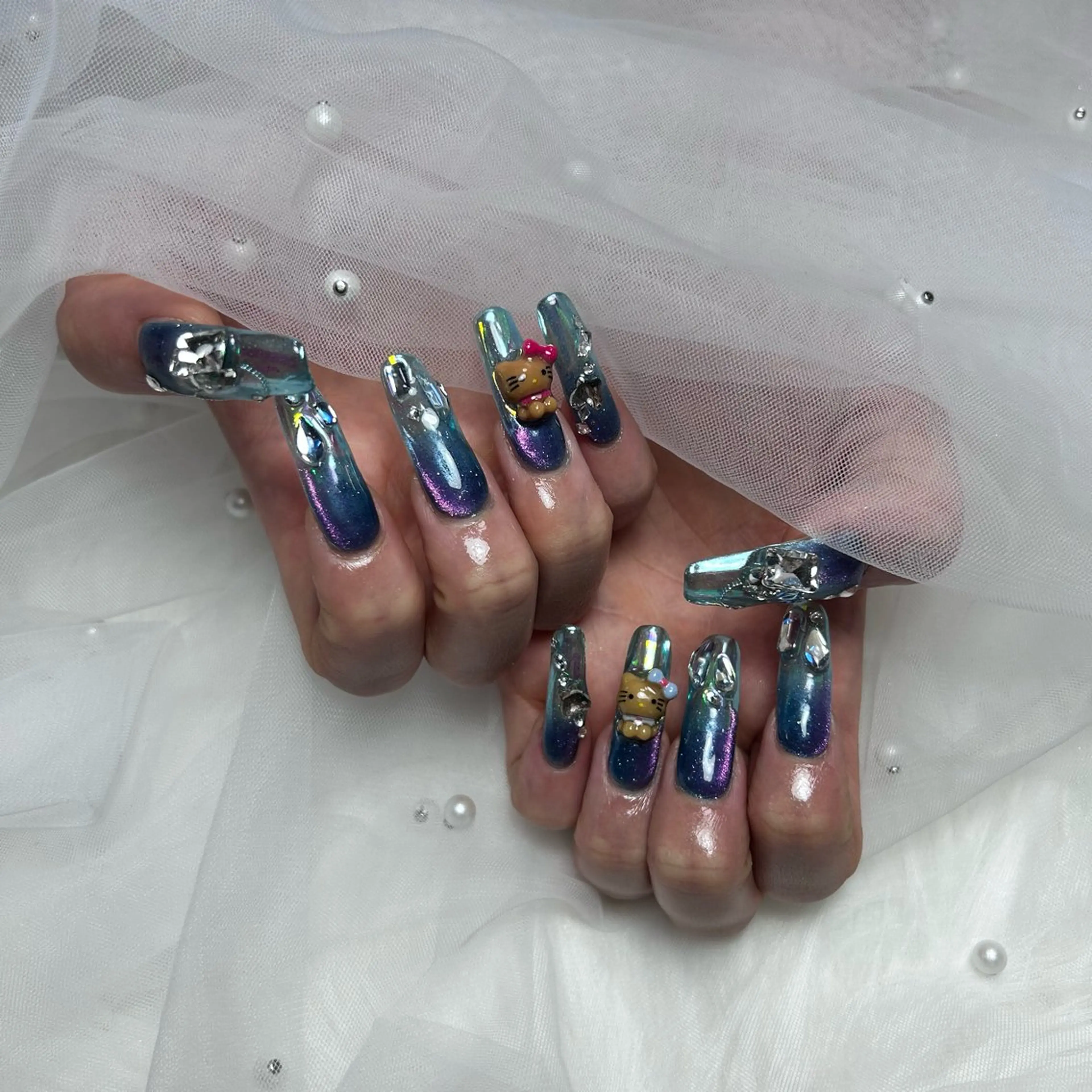 【チップ長さだし】10本アート・パーツ放題150分(事前に写真を!)オフ有りの写真