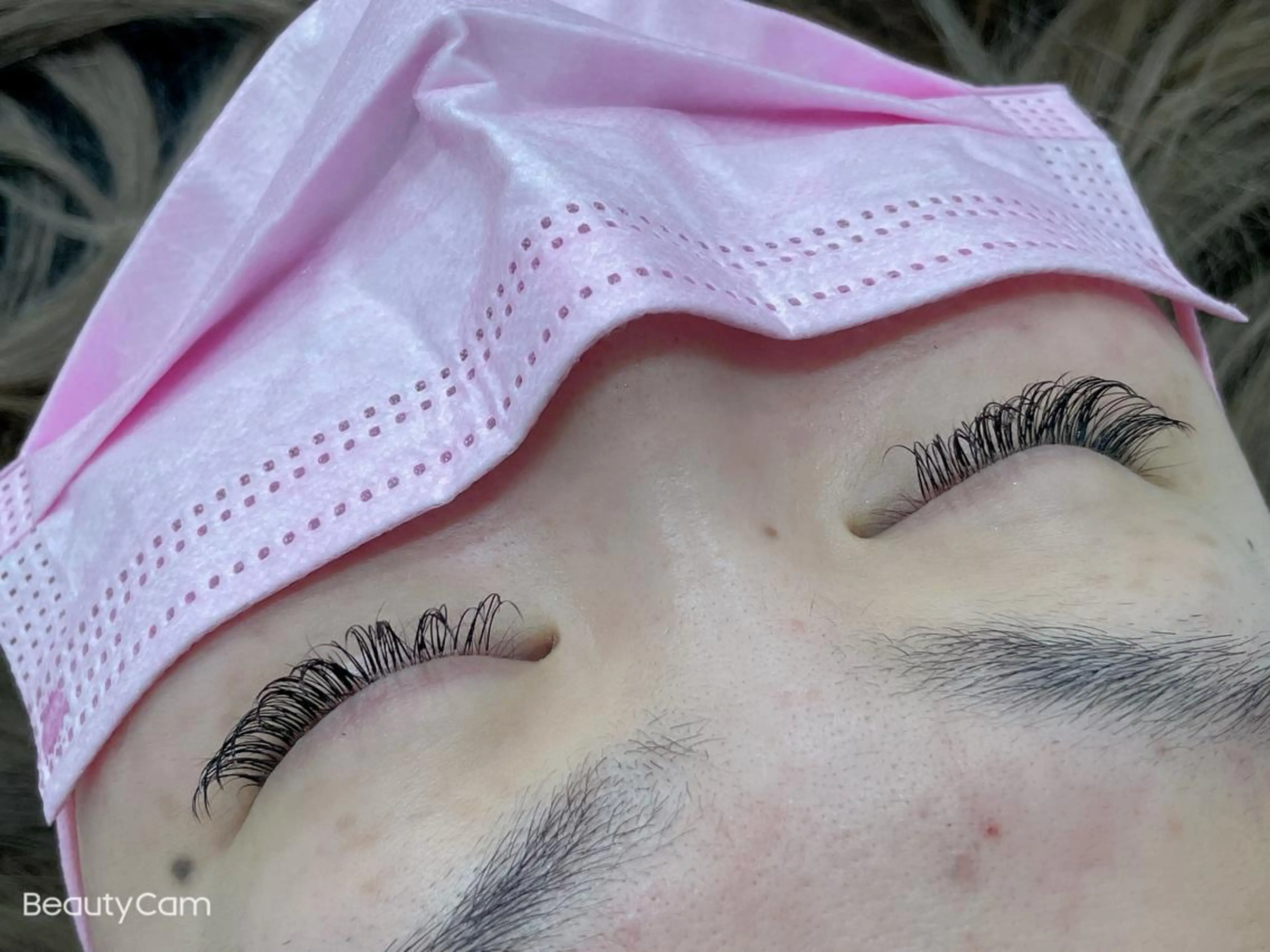 セミロング マツエク・マツパ 付け放題 フラットラッシュ 《LB》ラブリエ Nail&eyeのマツエク・マツパデザイン