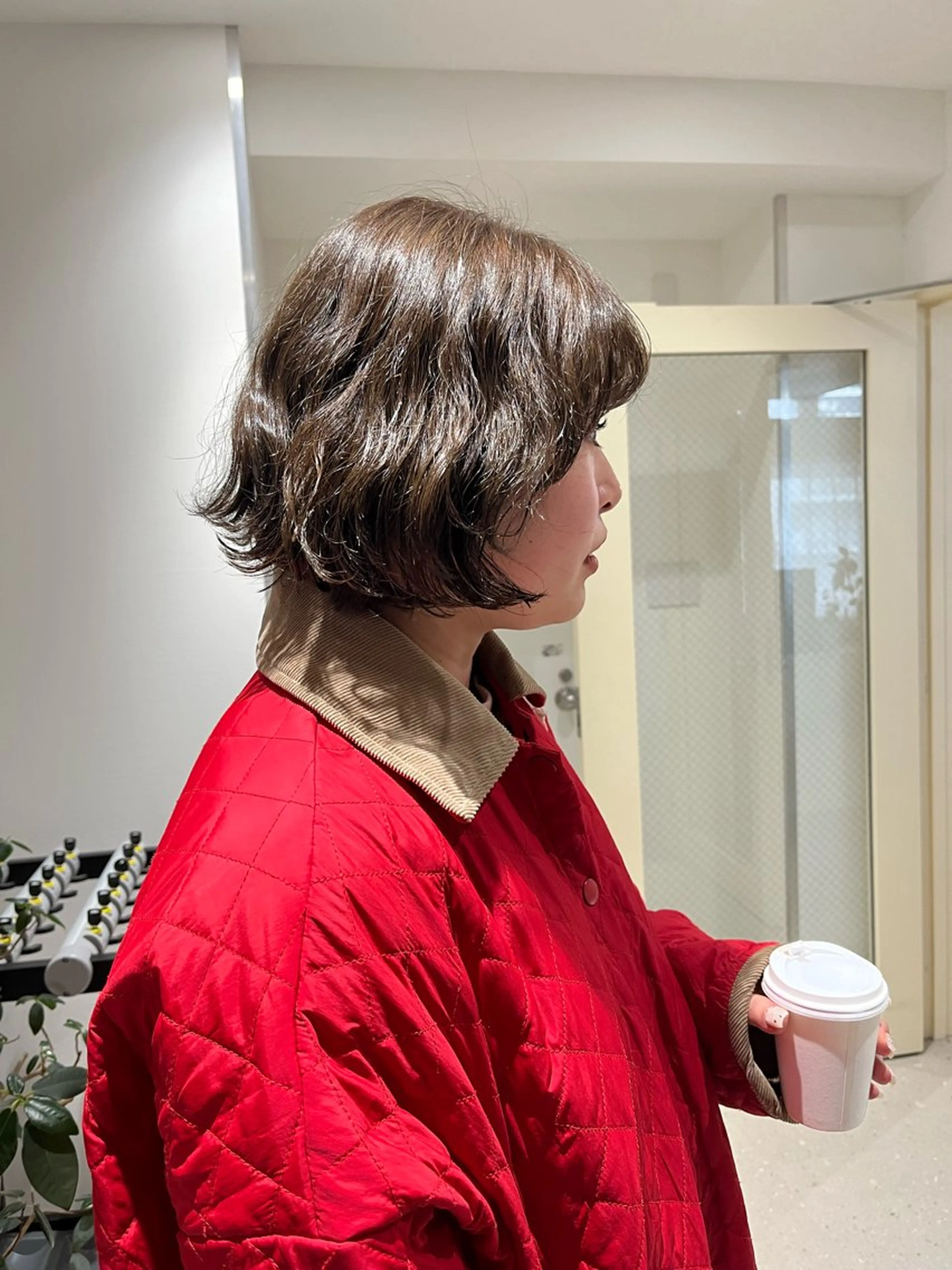 ミディアム ミディアムパーマ ボブ 鍛治 美月稀のヘアスタイル