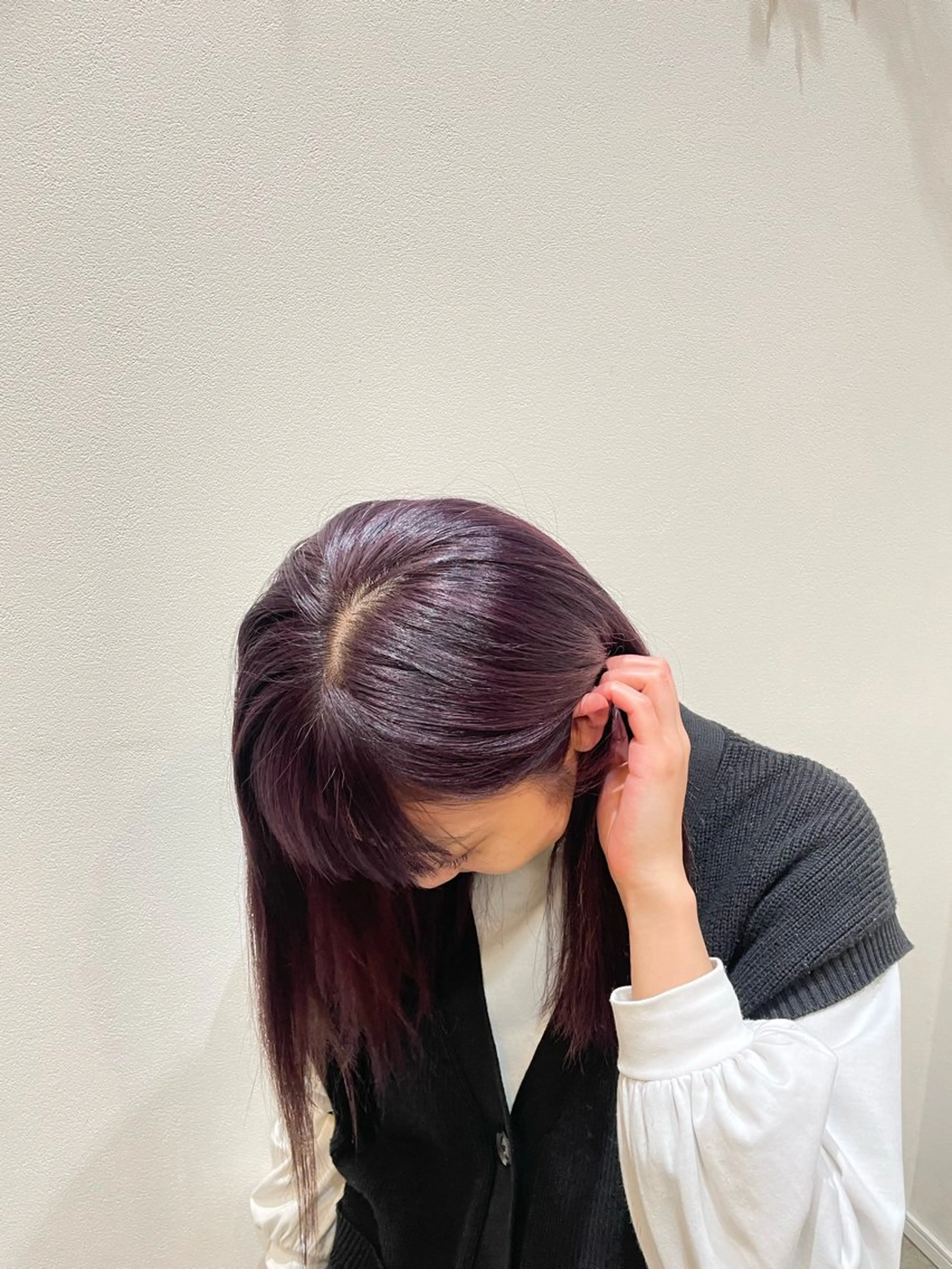 カラー カシス MIRUKA/ 暖色カラー/ベージュのヘアスタイル