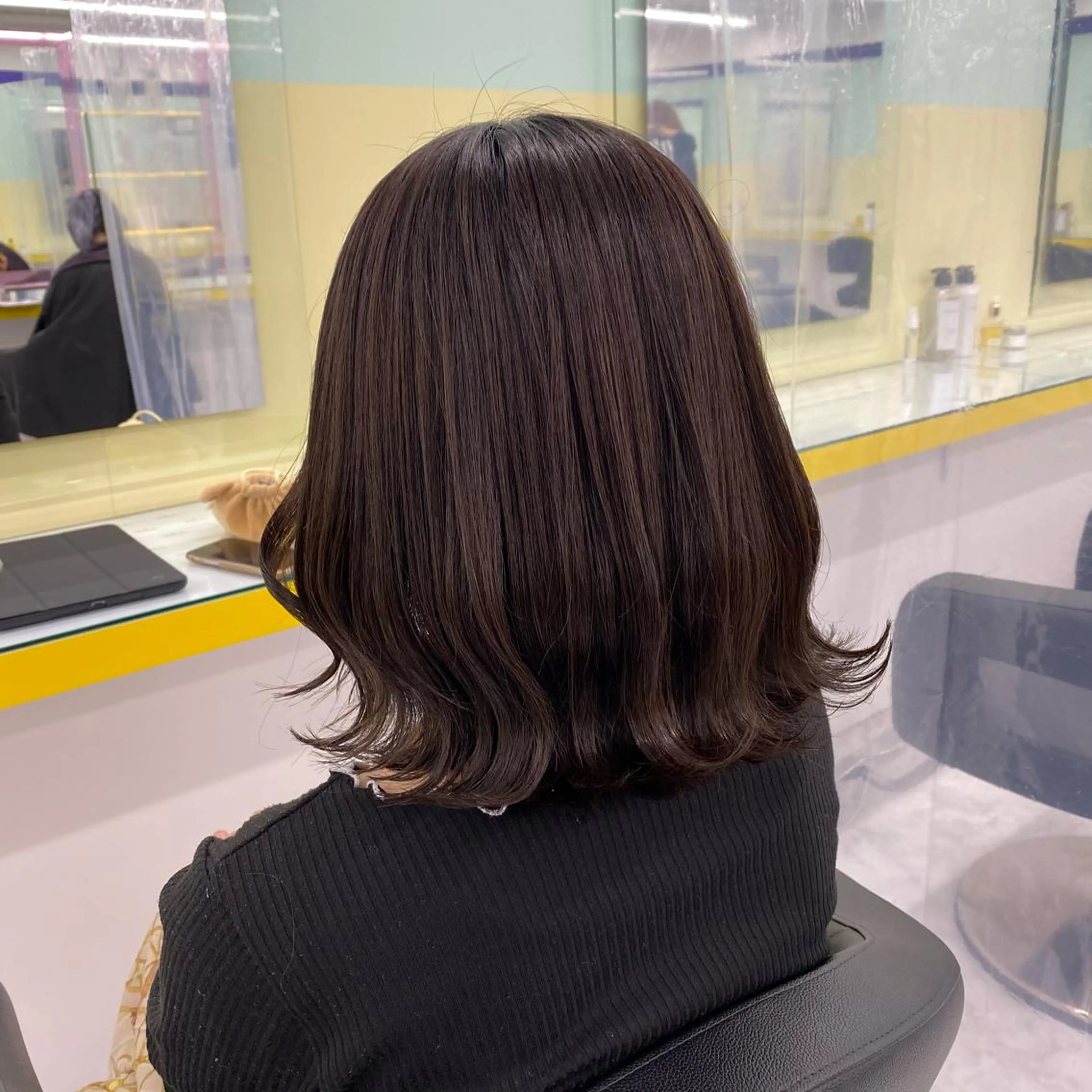 セミロング カラー ヘアアレンジ ヘアカラー GOTODAY shair salon 横浜mare店所属・mai🍑暖色カラー /レイヤー💖のヘアスタイル