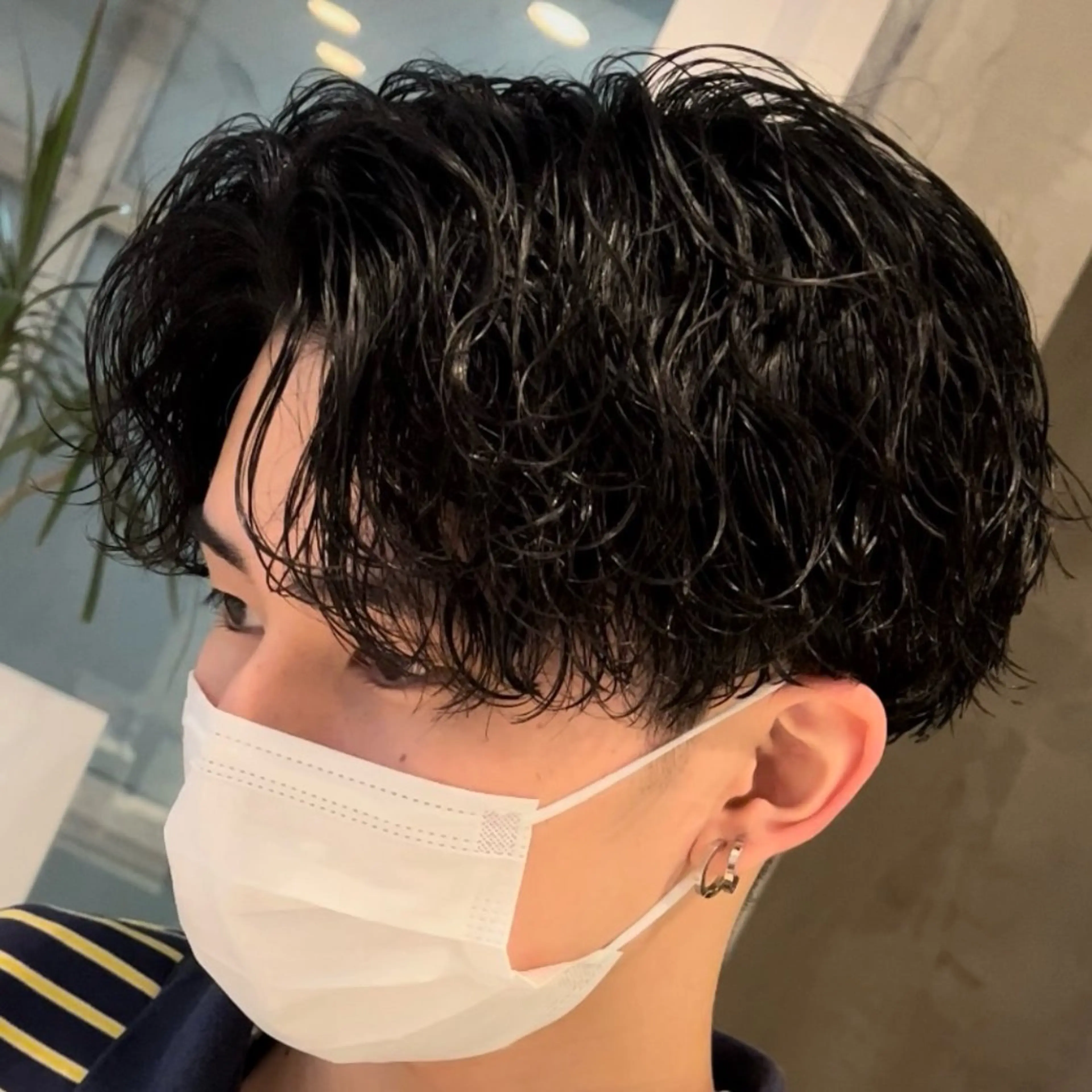 ミディアム パーマ ヘアアレンジ メンズ fifth 石川 凪のヘアスタイル