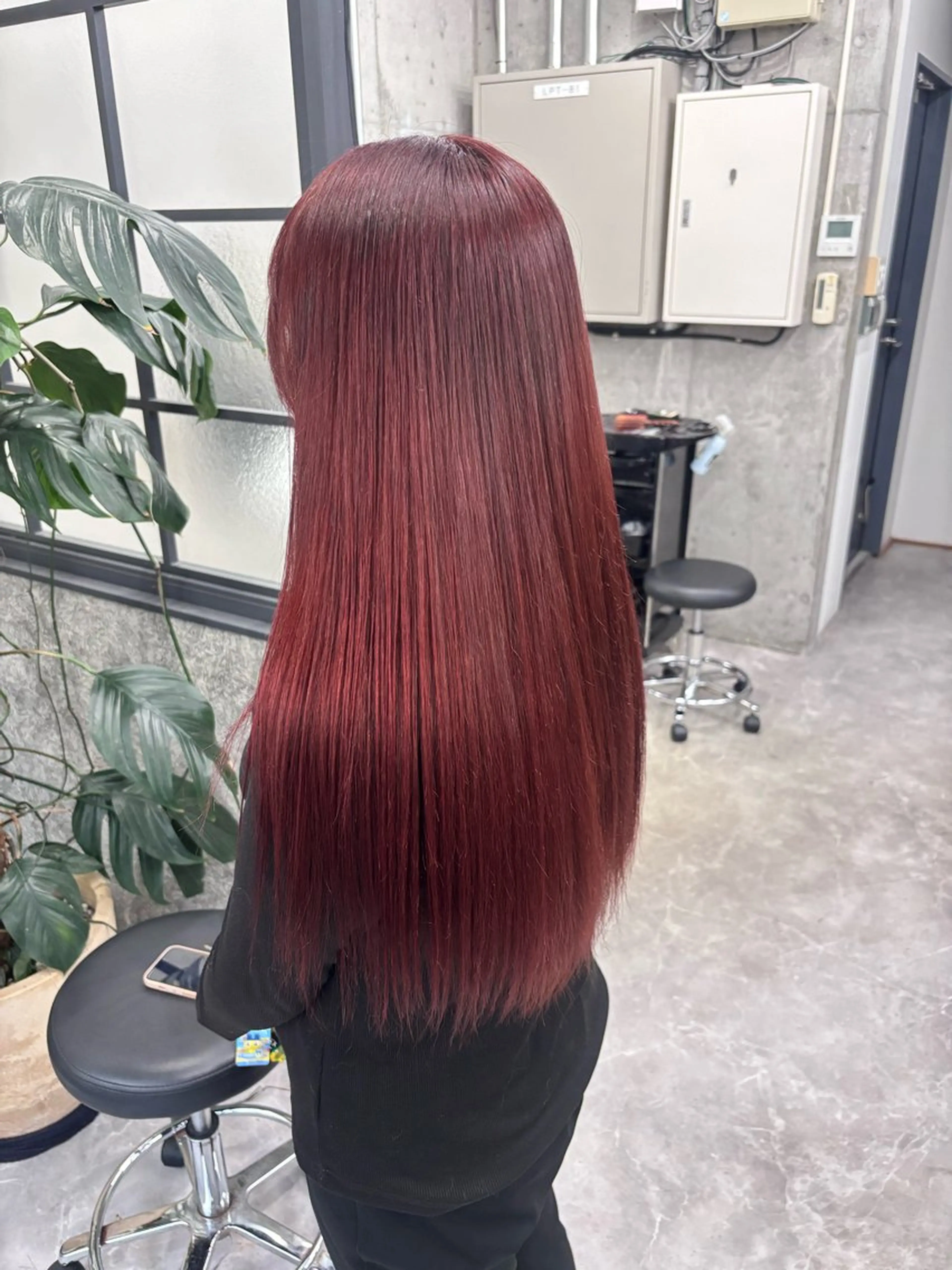 ロング カラー ヘアカラー トリートメント ヘアセット leben serikaのヘアスタイル
