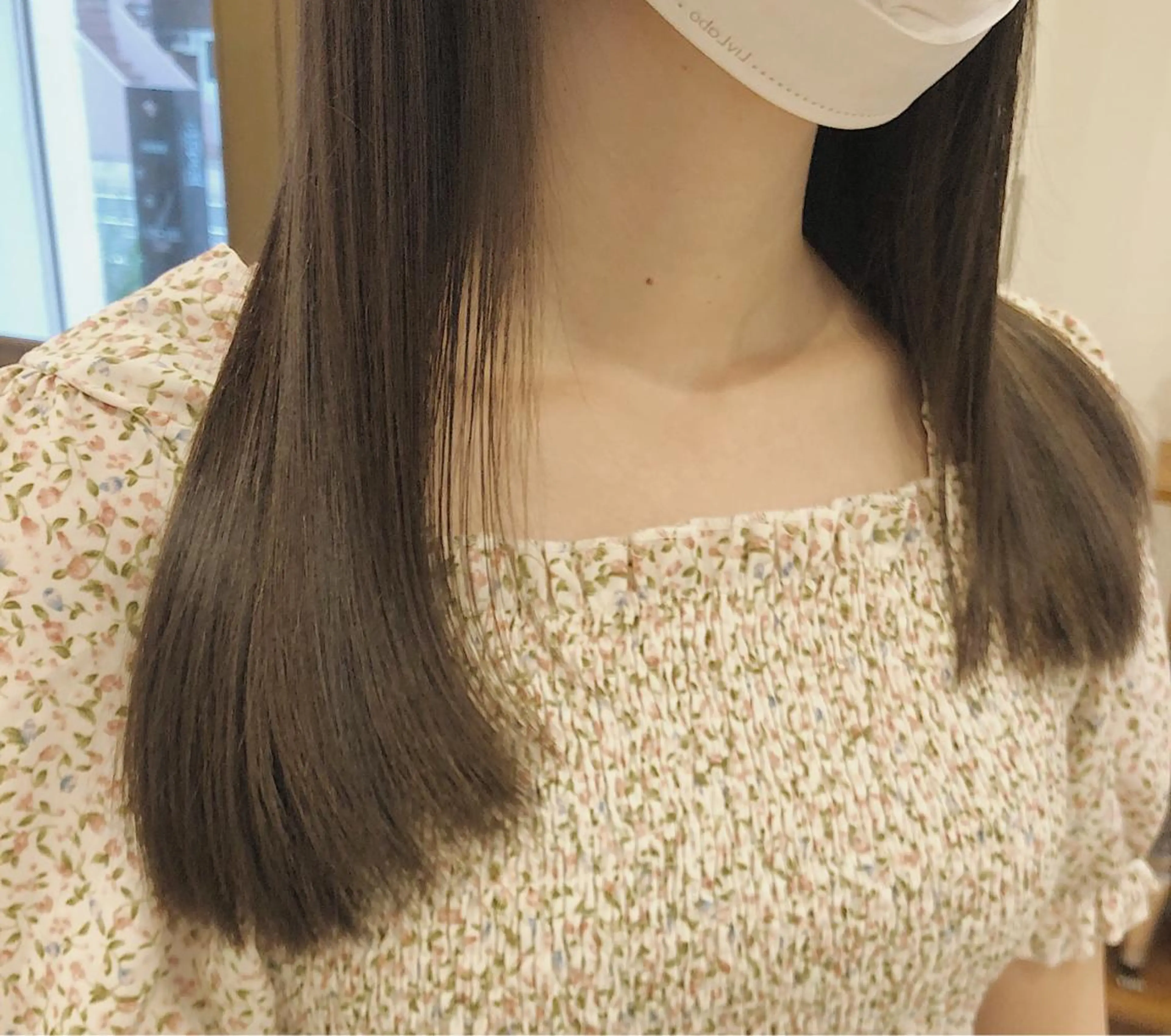 セミロング カラー パーマ ヘアアレンジ オリーブカラー 髪質改善 切りっぱなしロブ トリートメント カット トリートメント 【ツヤ髪美容師】 ツダケイスケのヘアスタイル