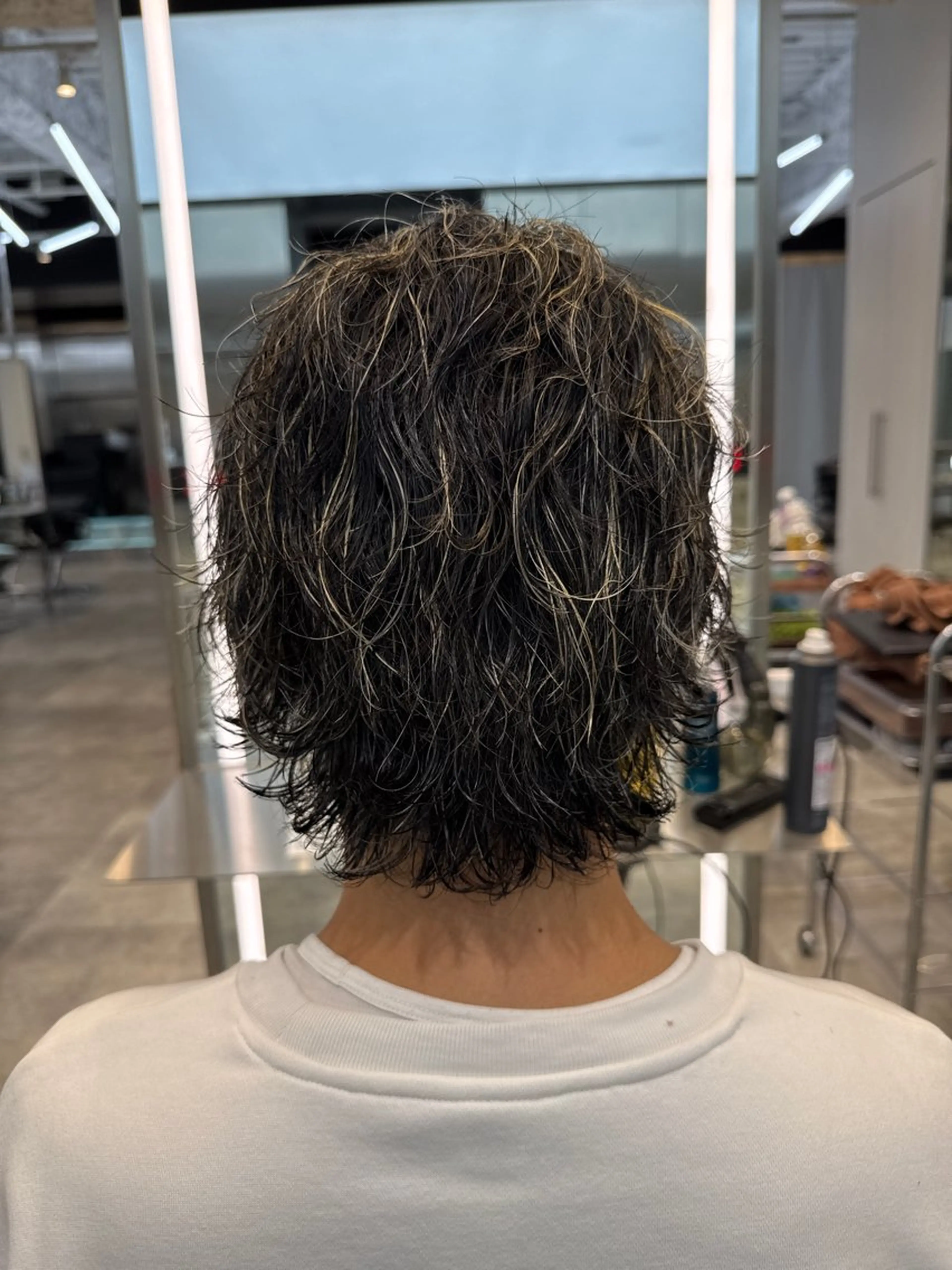 カラー パーマ メンズ カット ヘアカラー パーマ fifth park 六反穂 龍介のヘアスタイル