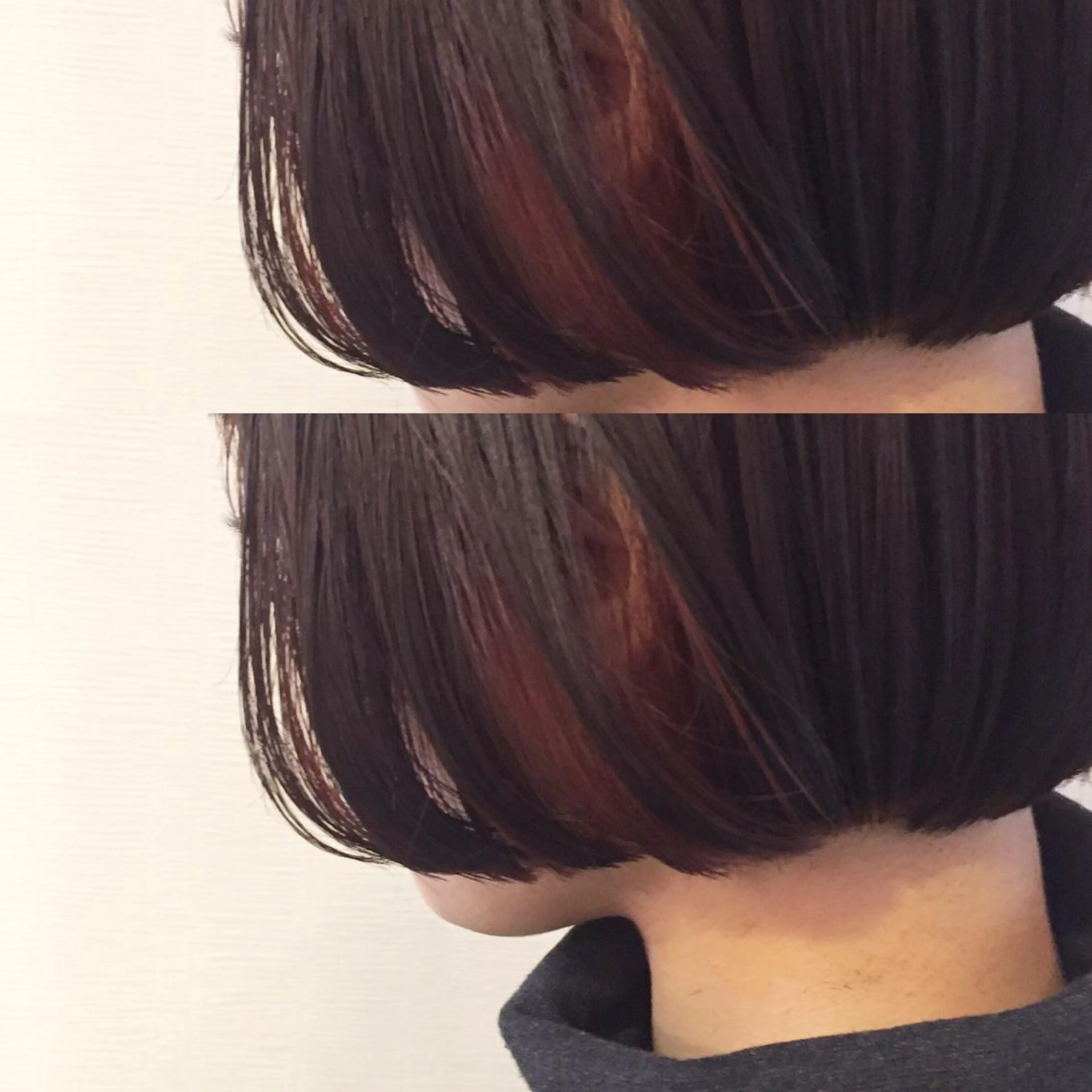 ショート カラー ブリーチ ボルドーカラー ハイライトカラー インナーカラー ブリーチなしカラー 池田 真由美のヘアスタイル