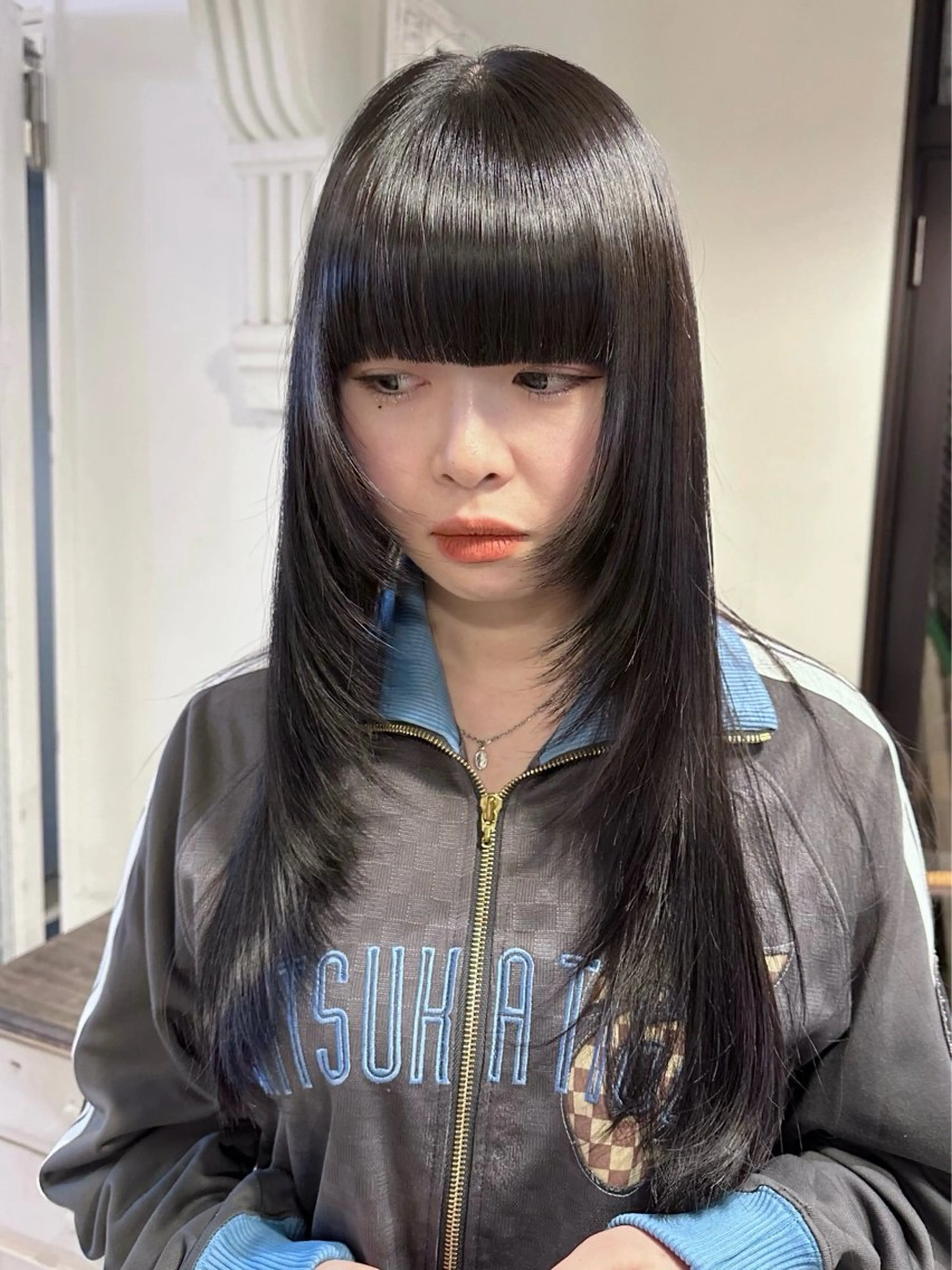 ロング カラー 顔まわりレイヤー 顔周りカット ハイレイヤー レイヤーカット トリートメント 髪質改善・艶髪カラー 🌷miku🌷のヘアスタイル