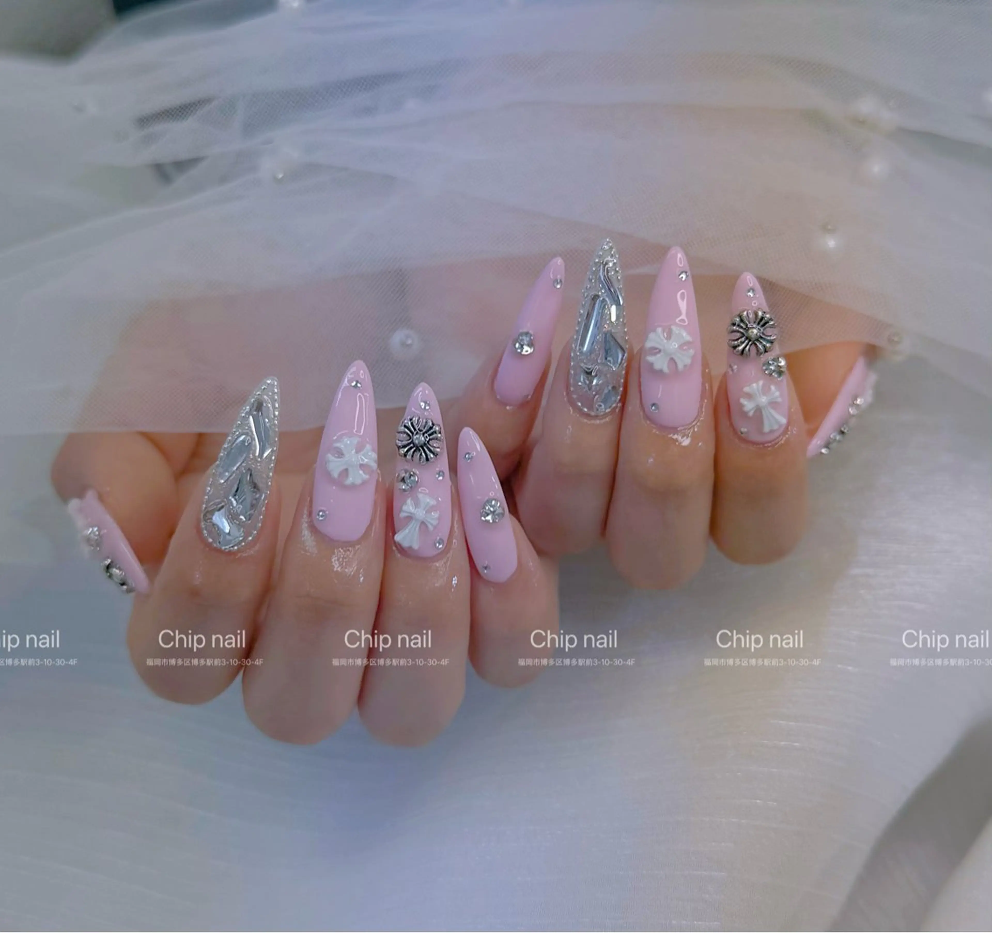 ネイル ロングネイル ハンドネイル chip nail harukaのネイルデザイン