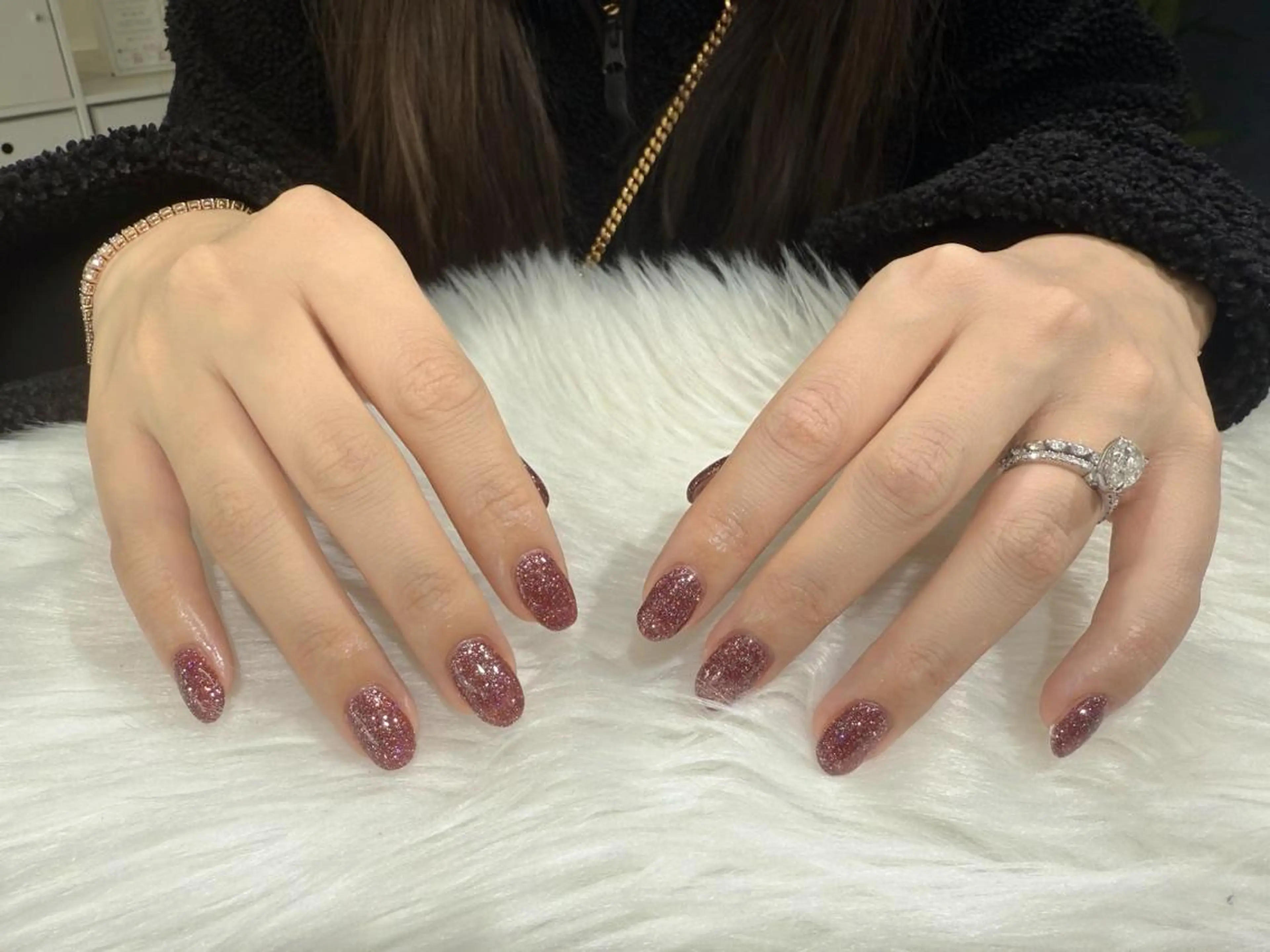 ネイル フラッシュネイル 赤色 冬ネイル クリスマス ハンドネイル Nail Salon Lindaのネイルデザイン