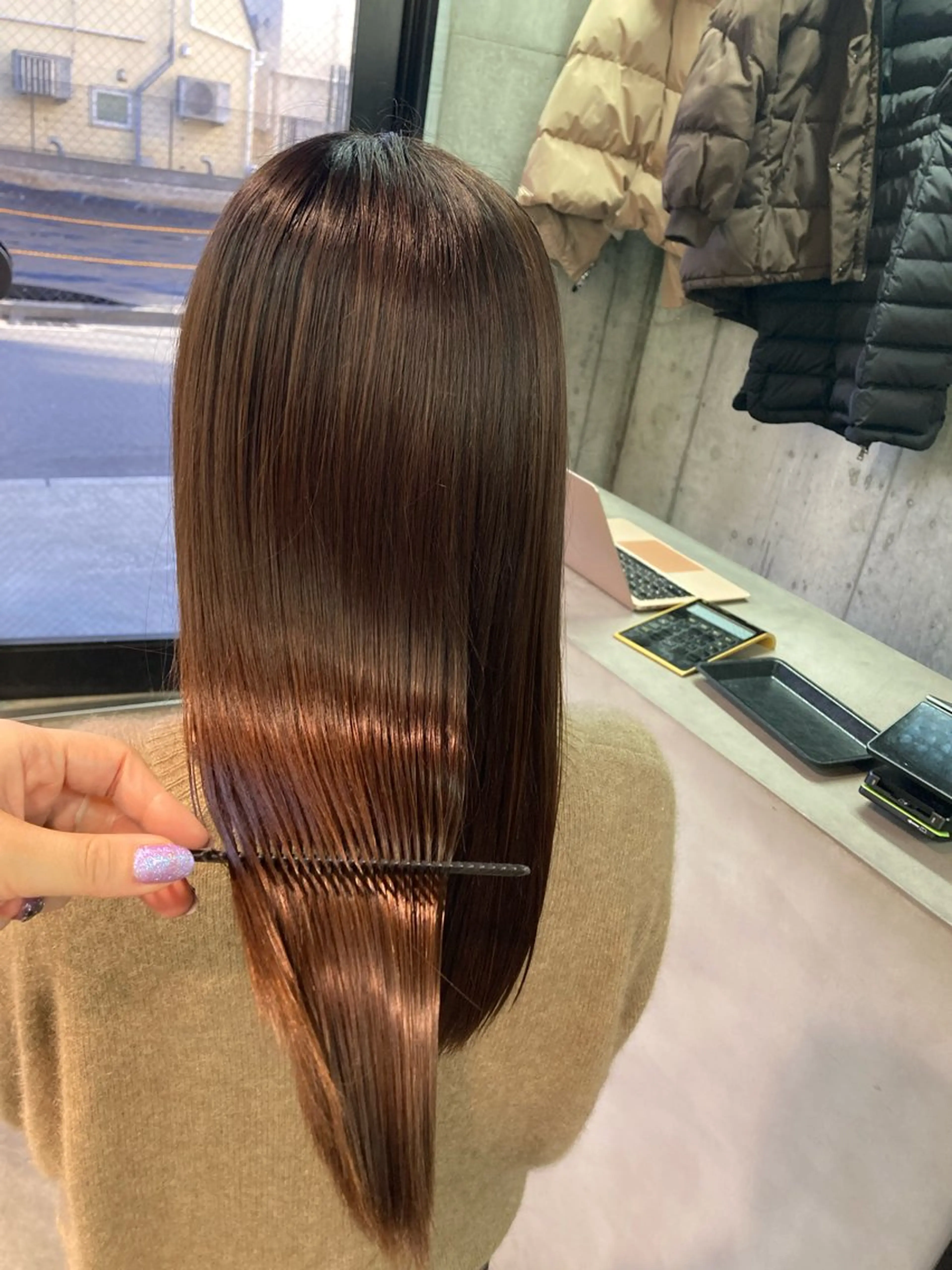 セミロング トリートメント ✨最安値✨エクステ カラー🌼つきな🌼のヘアスタイル