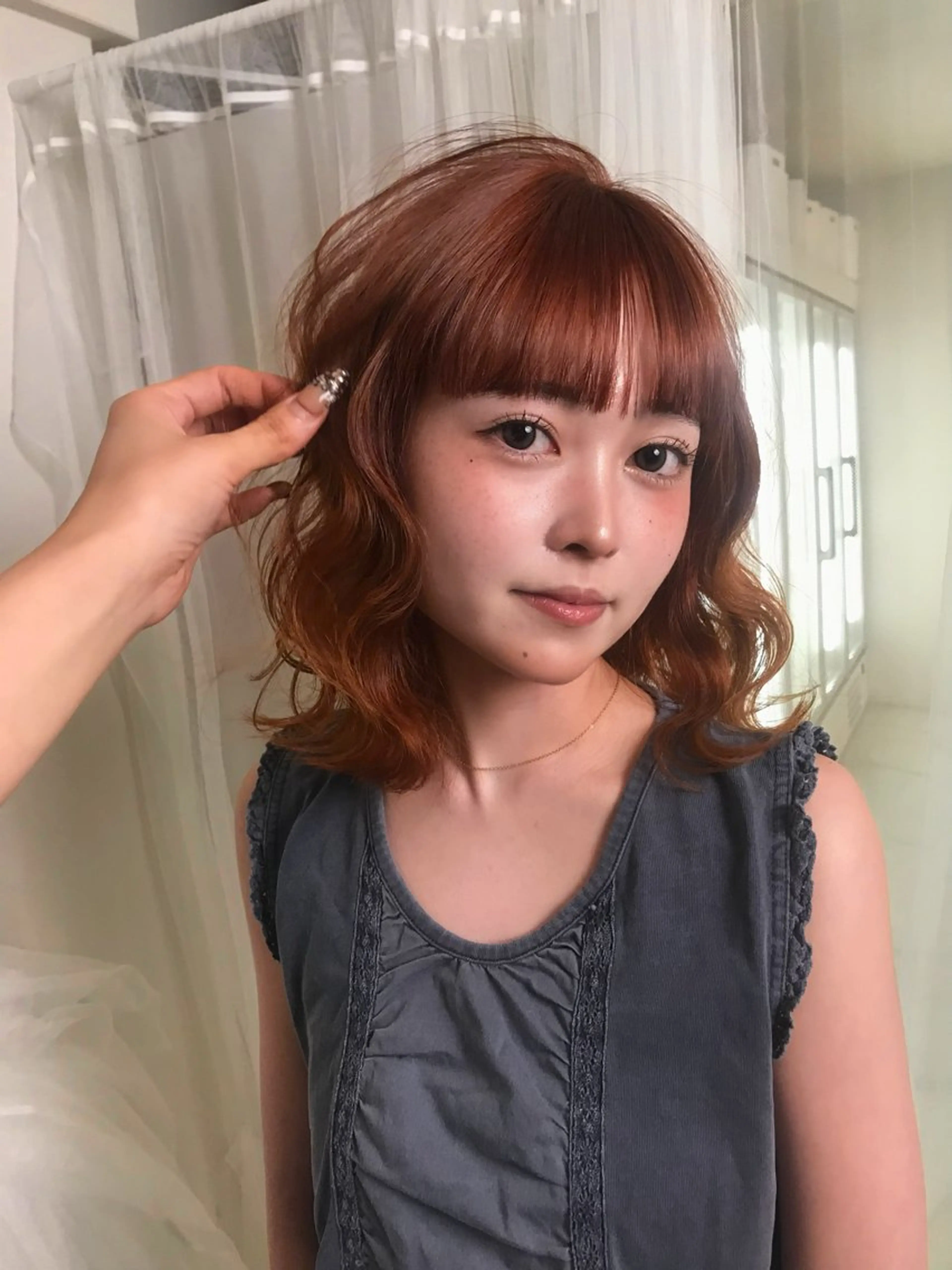 ロング カラー カット HARUNA/原宿/ デザイン/カットのヘアスタイル