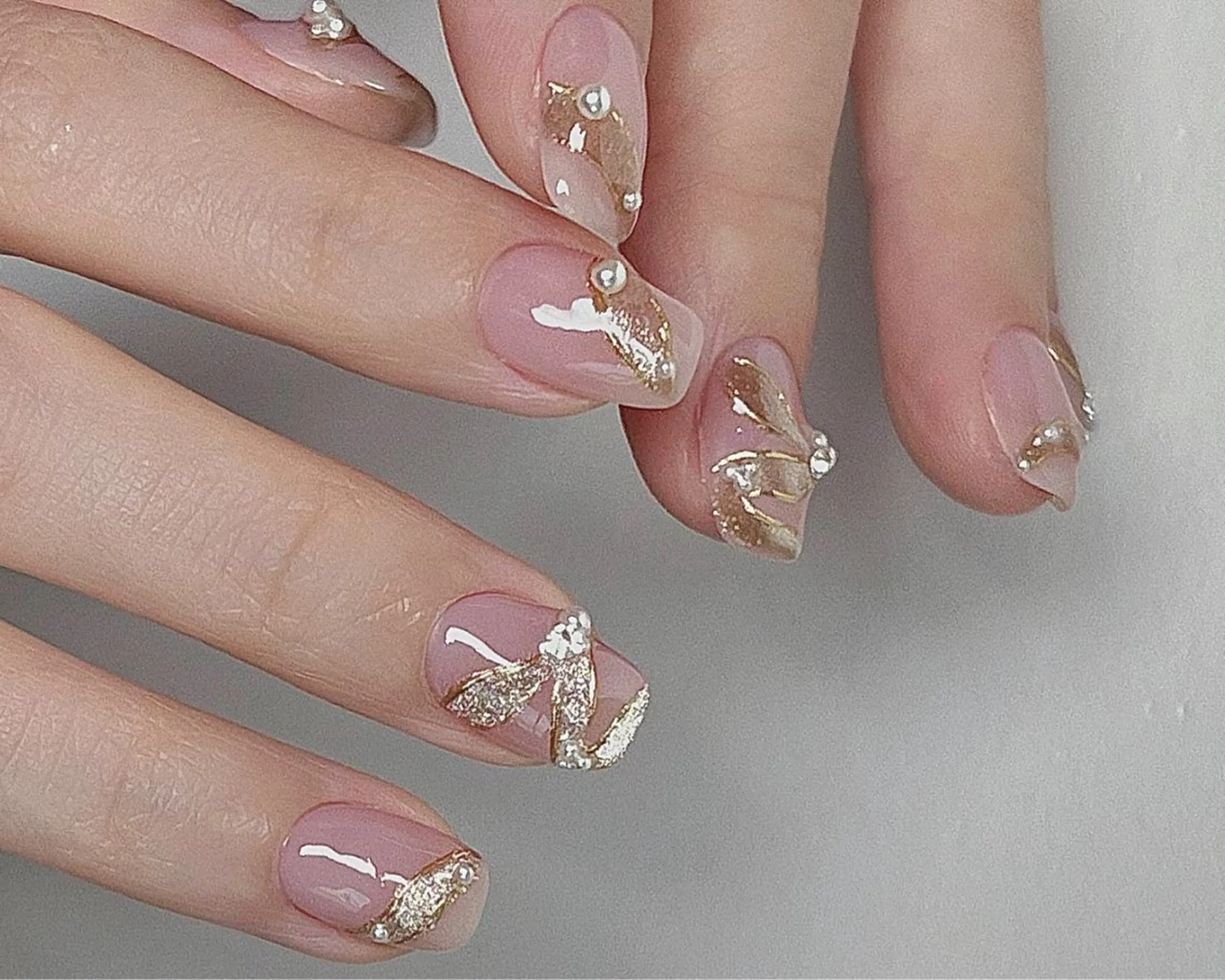 ネイル 成人式 フレンチネイル ジェルネイル グラデーション マグネットネイル Rika Nail ellaのネイルデザイン