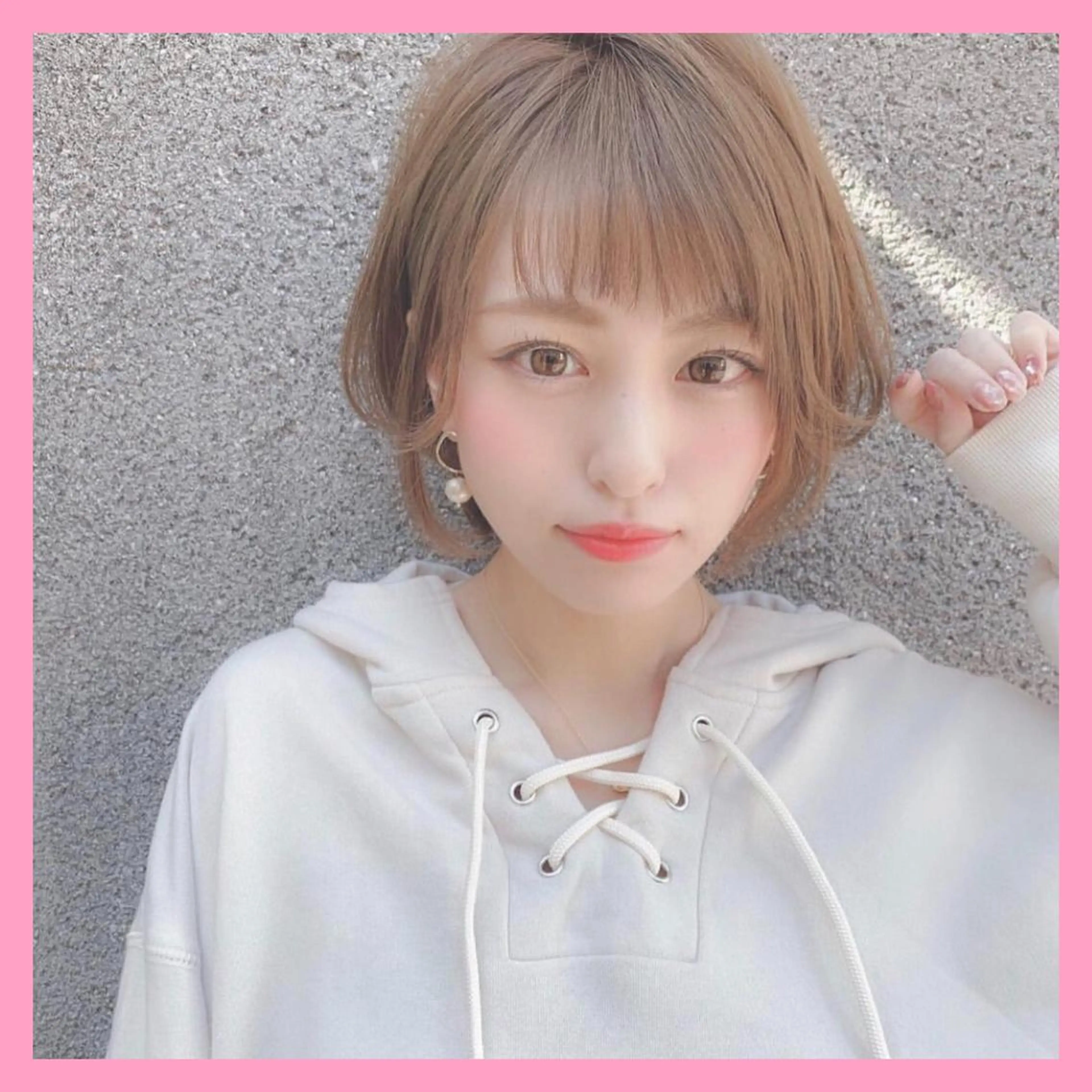 ミディアム ♡透け感カラー 大賀哲平♡のヘアスタイル