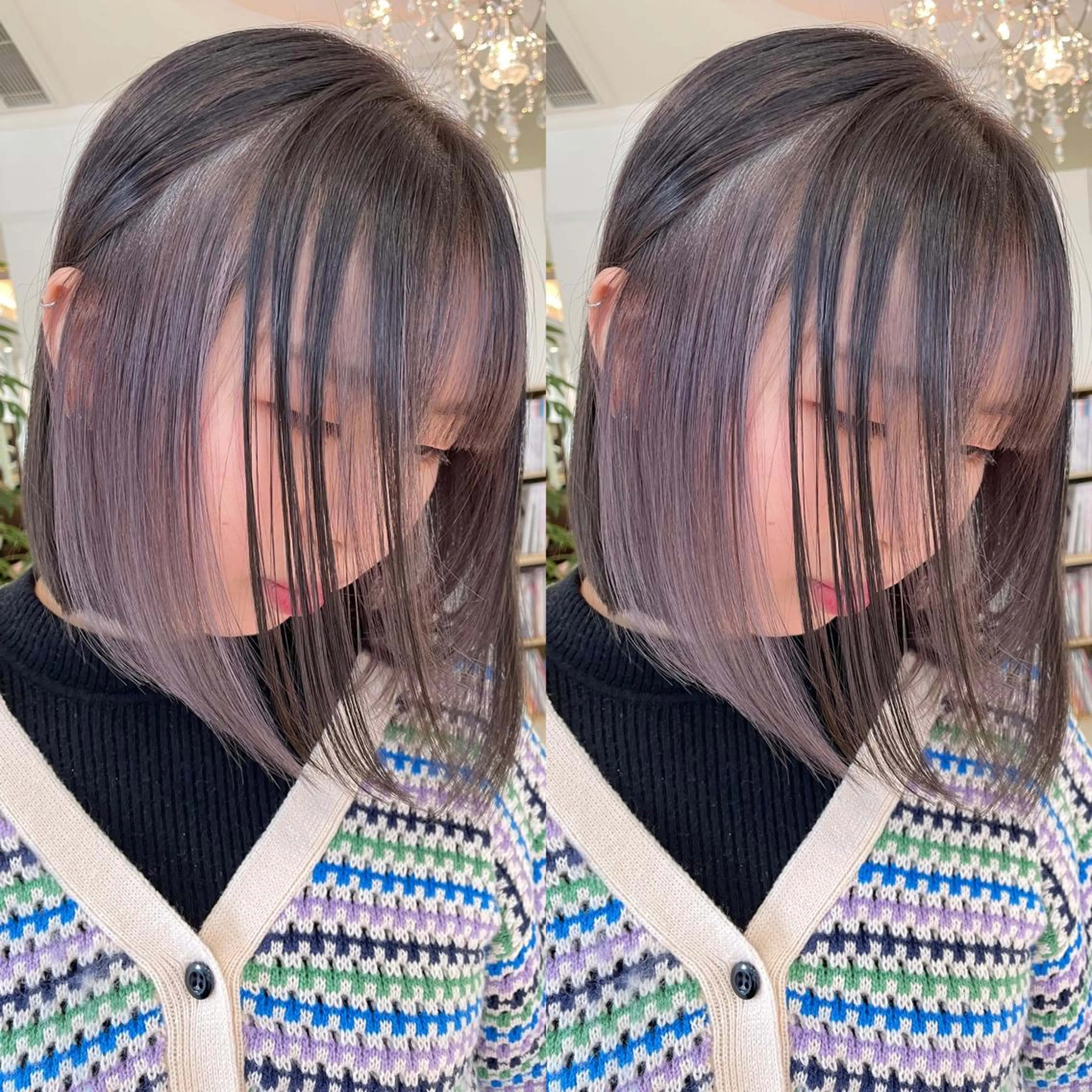 ミディアム カラー 💜ハイトーン💛 マジカルかいちゃんのヘアスタイル